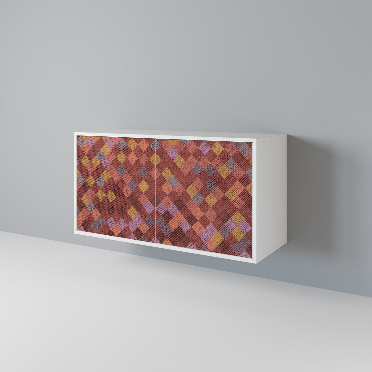 PAINTED SQUARES 2-Door Sideboard