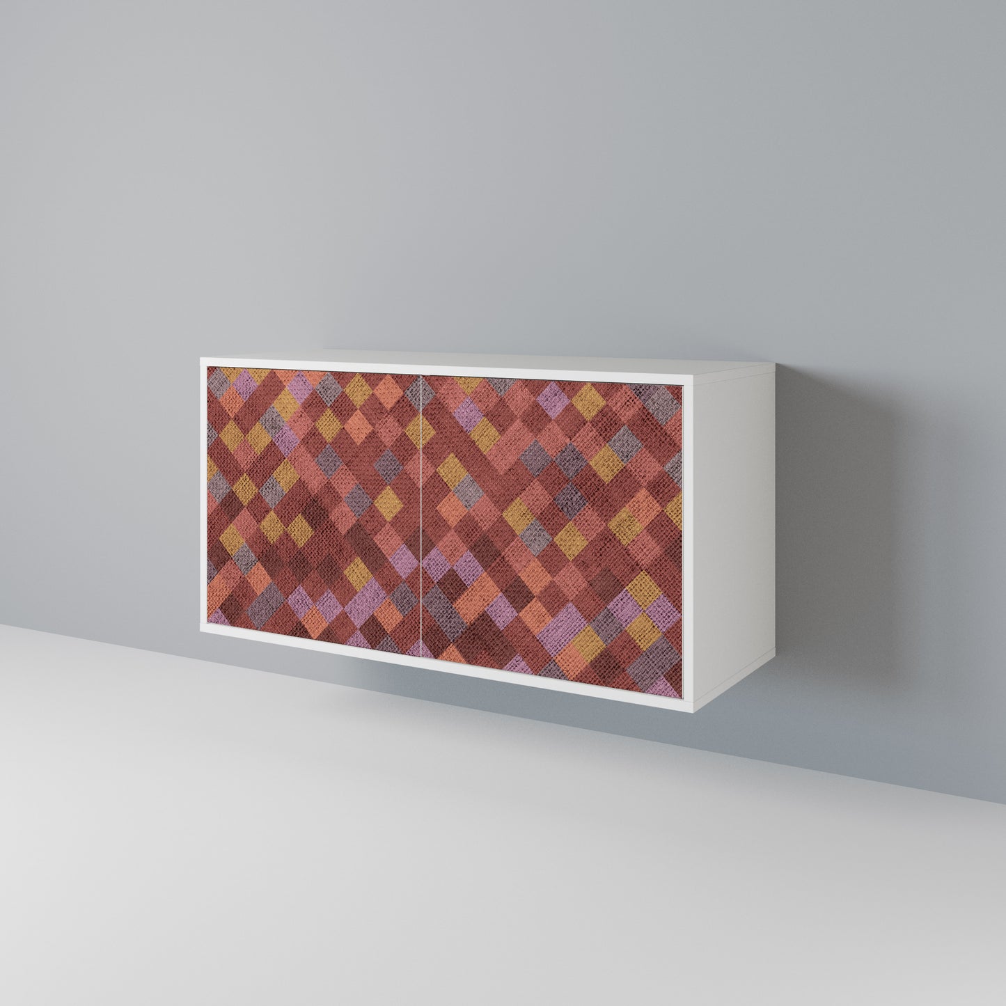 PAINTED SQUARES 2-Door Sideboard