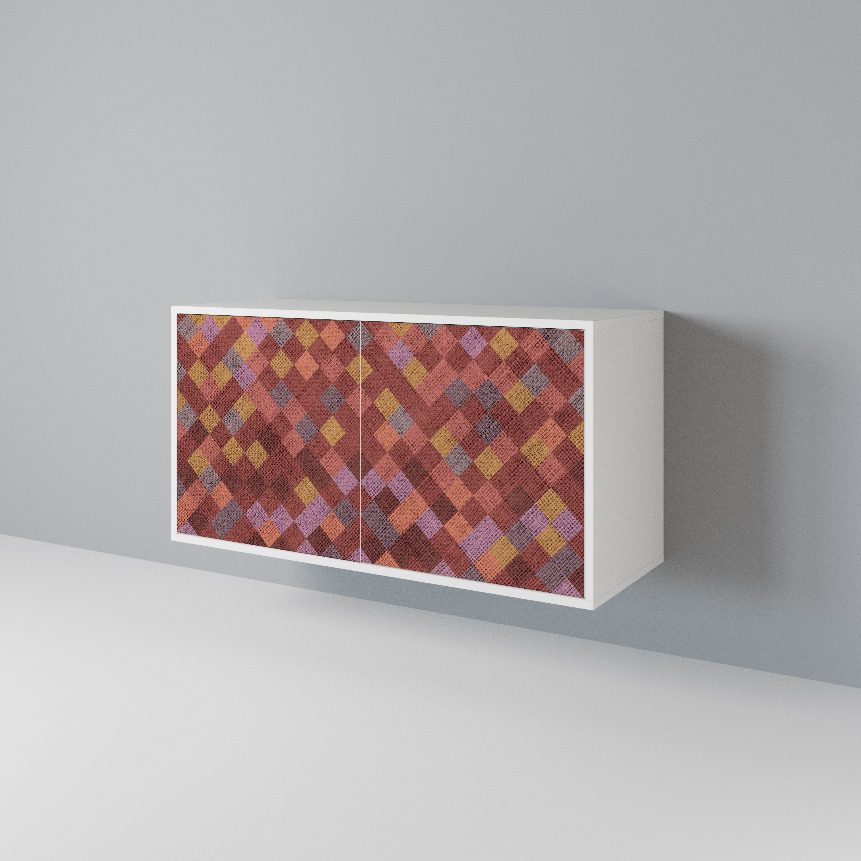 PAINTED SQUARES 2-Door Sideboard