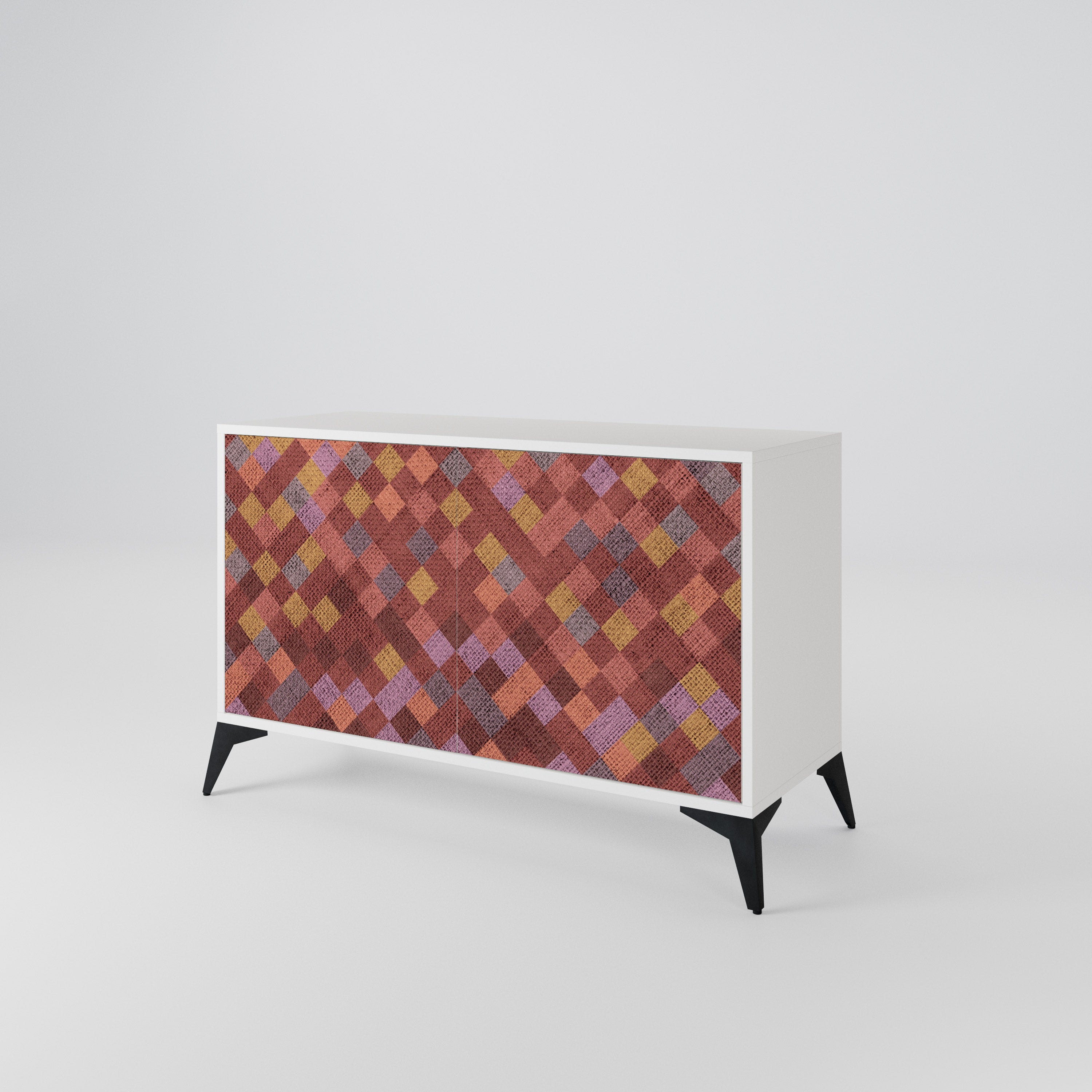 PAINTED SQUARES 2-Door Sideboard