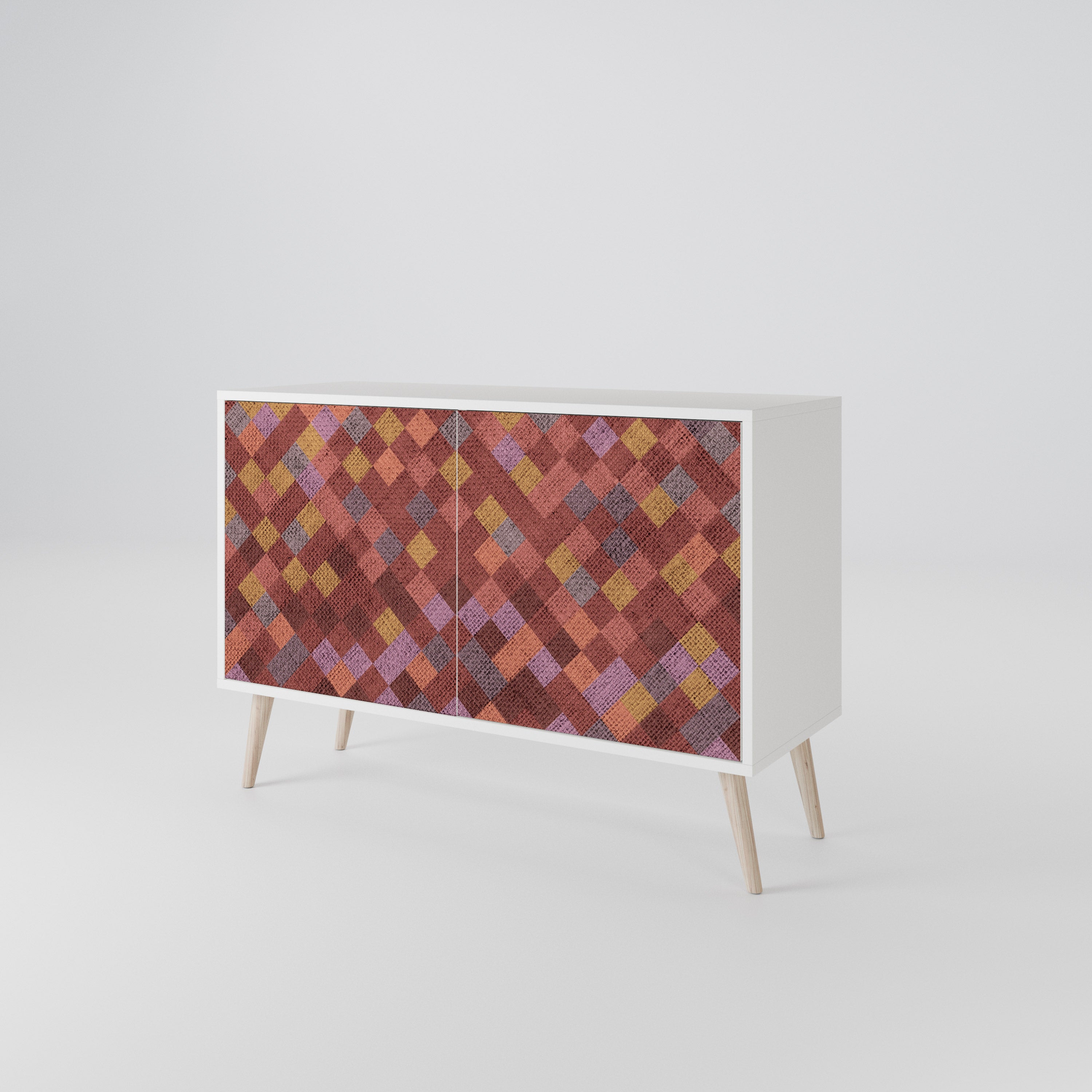 PAINTED SQUARES 2-Door Sideboard