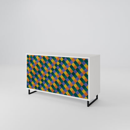 PAINTED SQUARES MIX 2-Door Sideboard