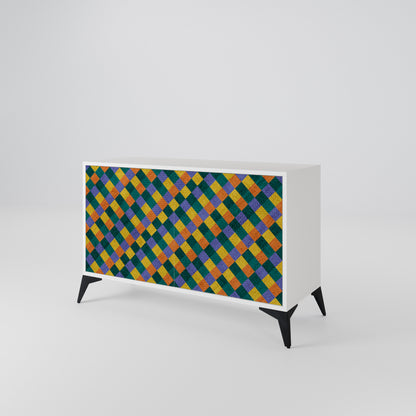 PAINTED SQUARES MIX 2-Door Sideboard