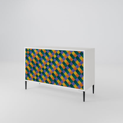PAINTED SQUARES MIX 2-Door Sideboard