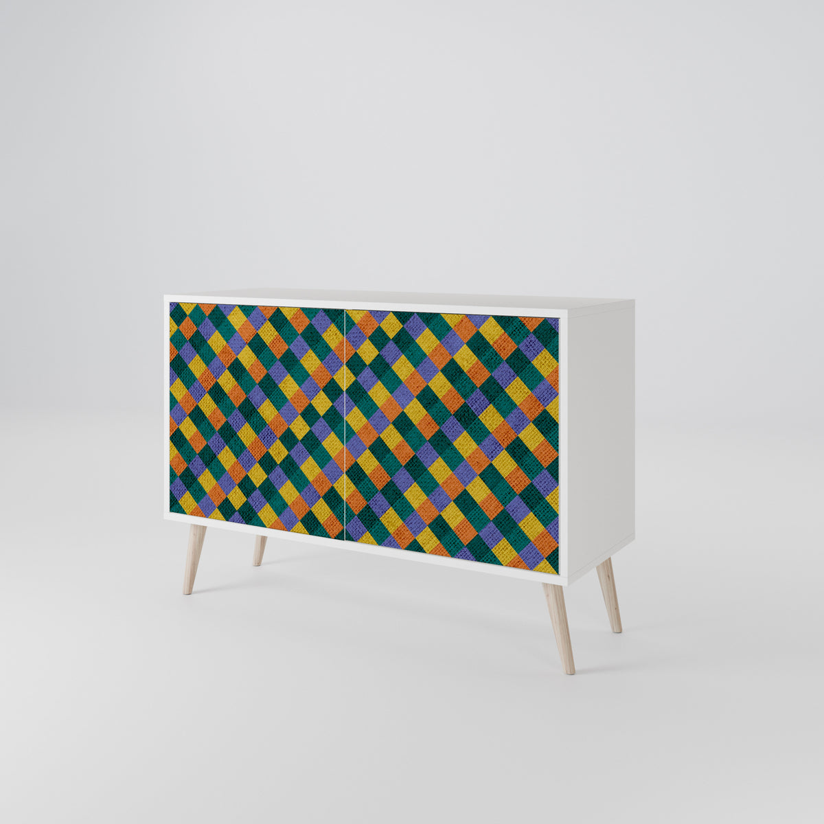 PAINTED SQUARES MIX 2-Door Sideboard