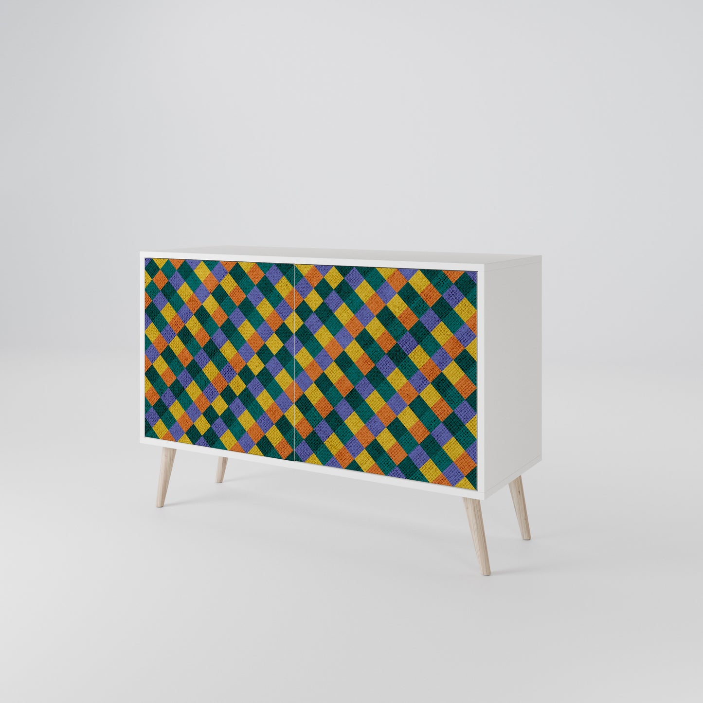 PAINTED SQUARES MIX 2-Door Sideboard