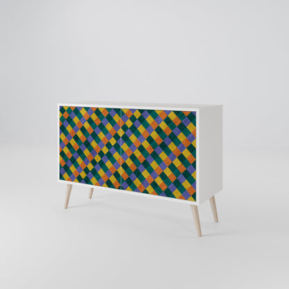 PAINTED SQUARES MIX 2-Door Sideboard