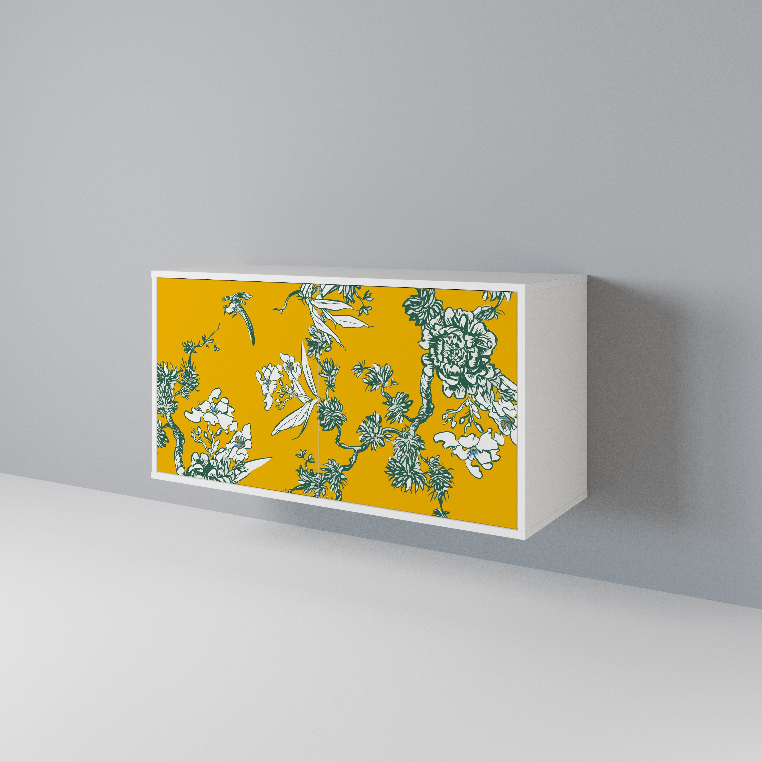 YELLOW CHINOISERIE 2-Door Sideboard
