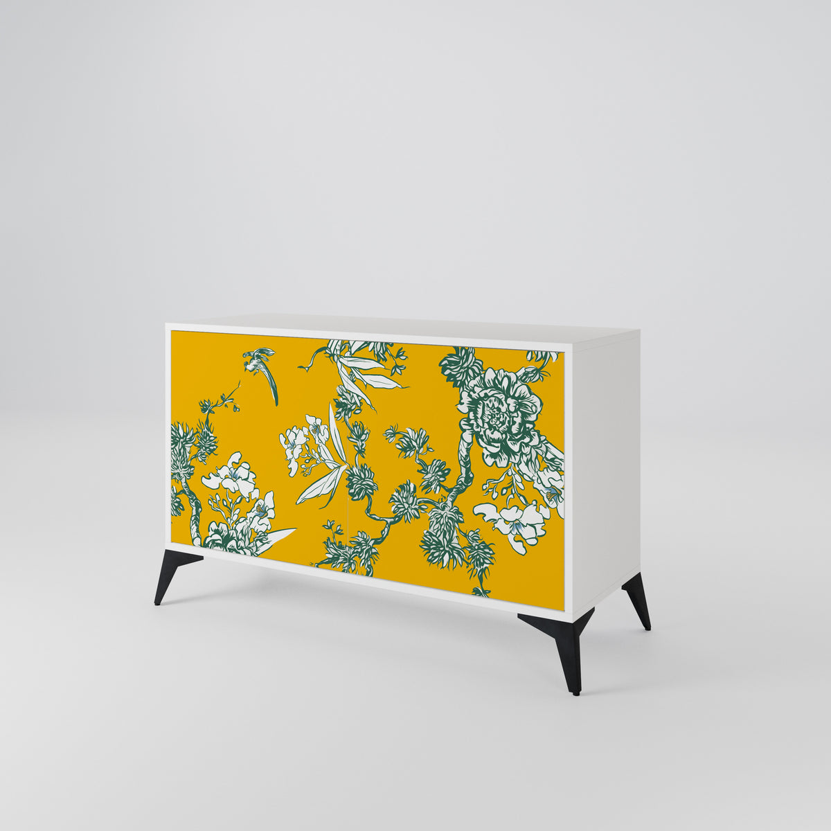 YELLOW CHINOISERIE 2-Door Sideboard