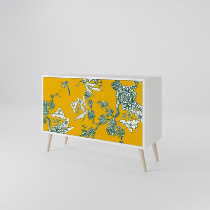 YELLOW CHINOISERIE 2-Door Sideboard
