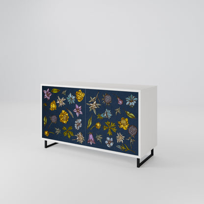 FLOWERS ON NAVY BLUE 2-Door Sideboard
