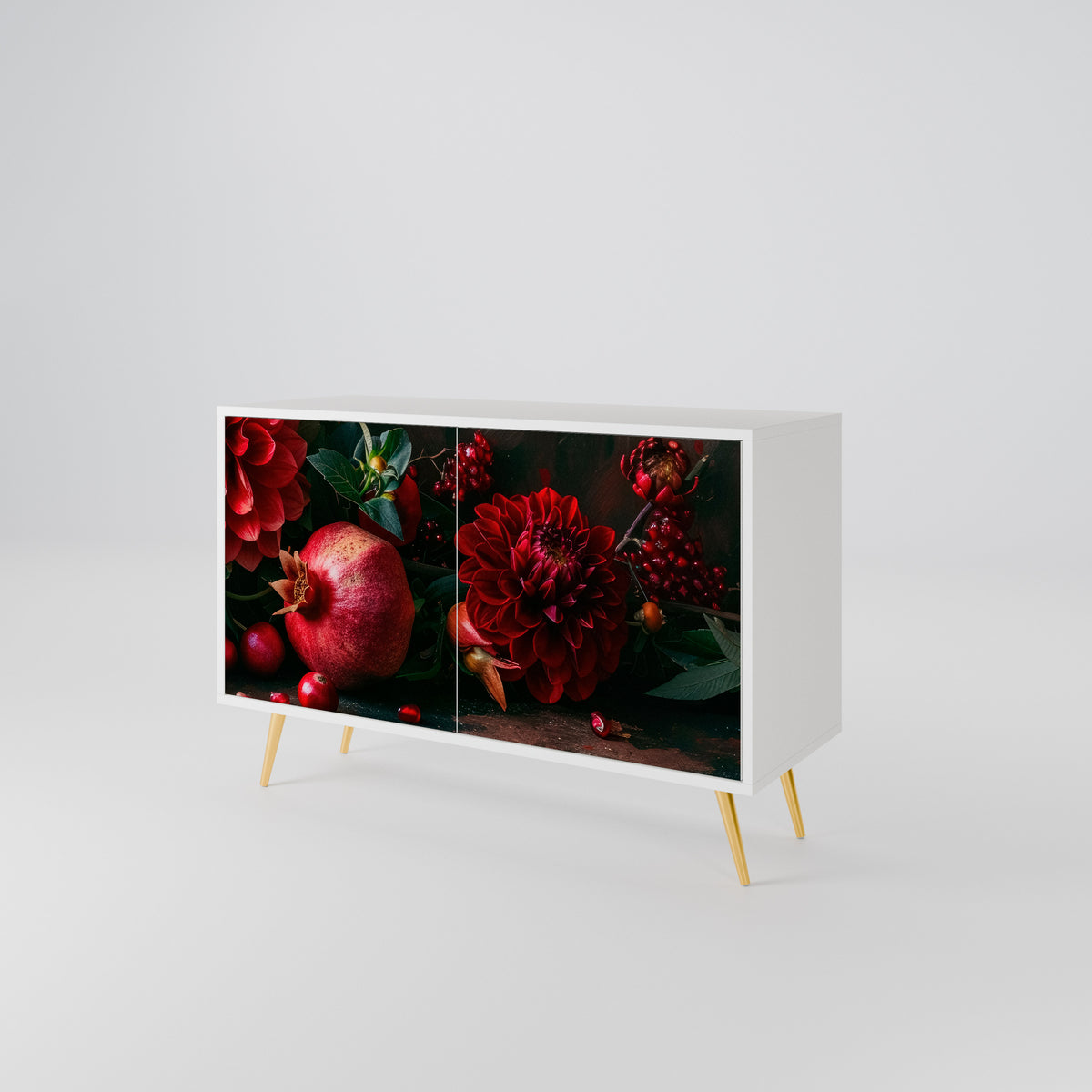 DAHLIAS AND POMEGRANATES 2-Door Sideboard
