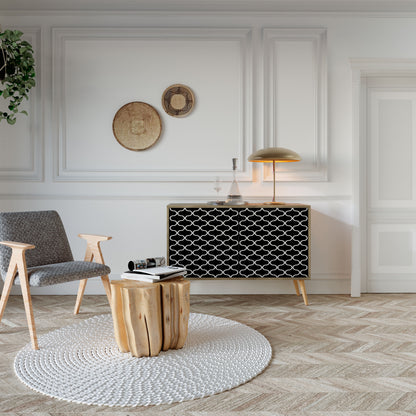 TESSELATED BLACKNESS 2-Door Sideboard