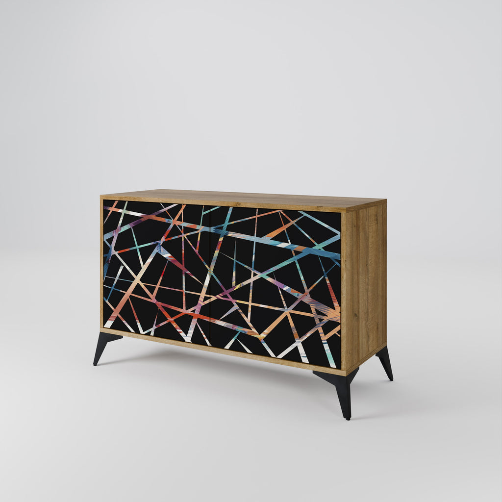 Buffet 2 portes POLYGON VERVE effet chêne