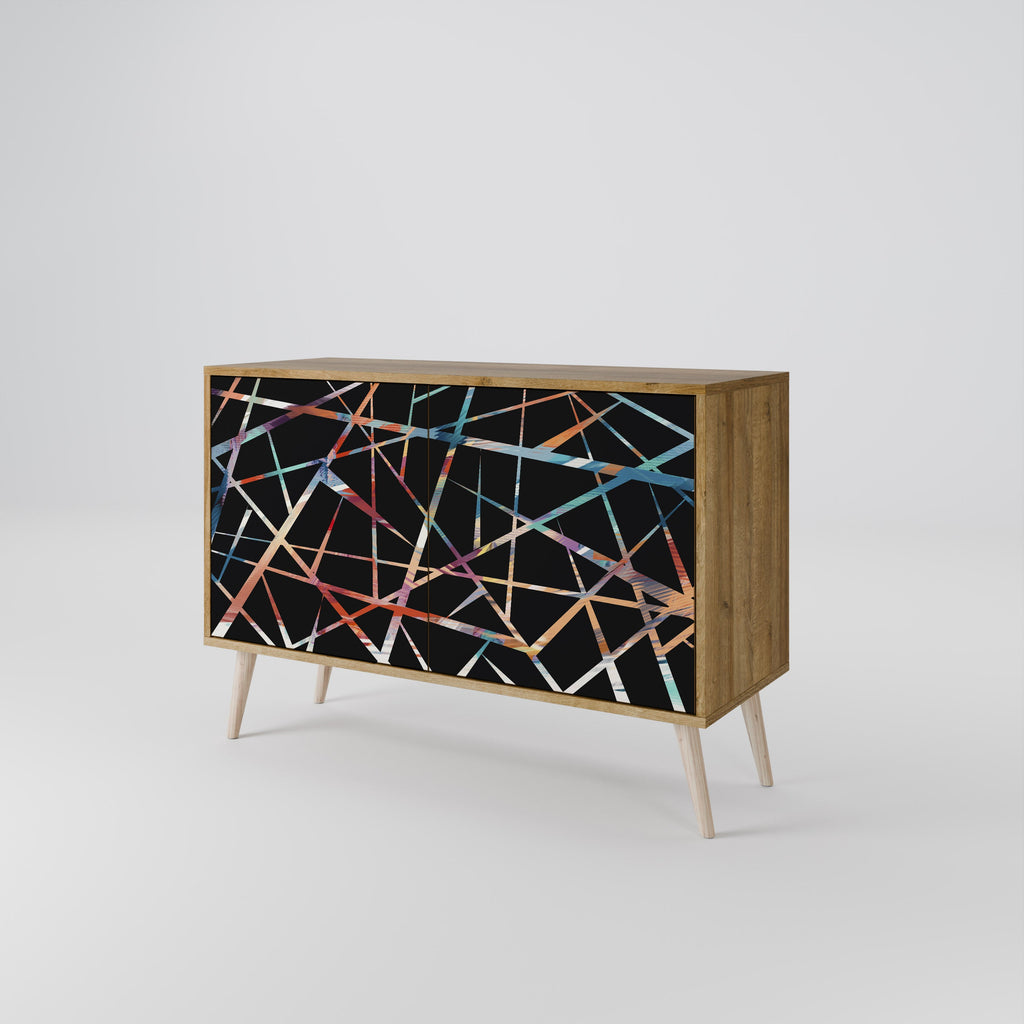 Buffet 2 portes POLYGON VERVE effet chêne