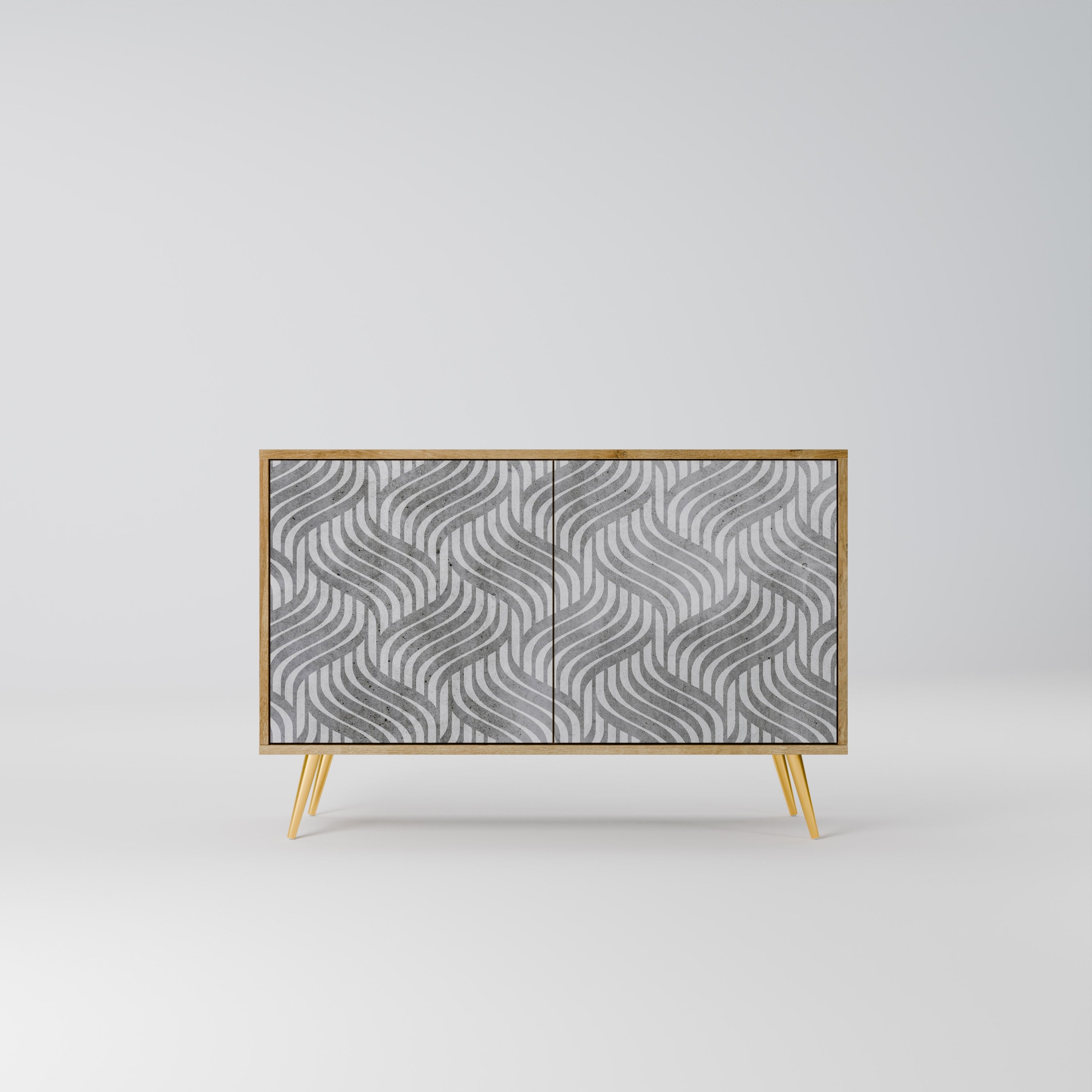 Buffet 2 portes effet chêne Concrete Movement