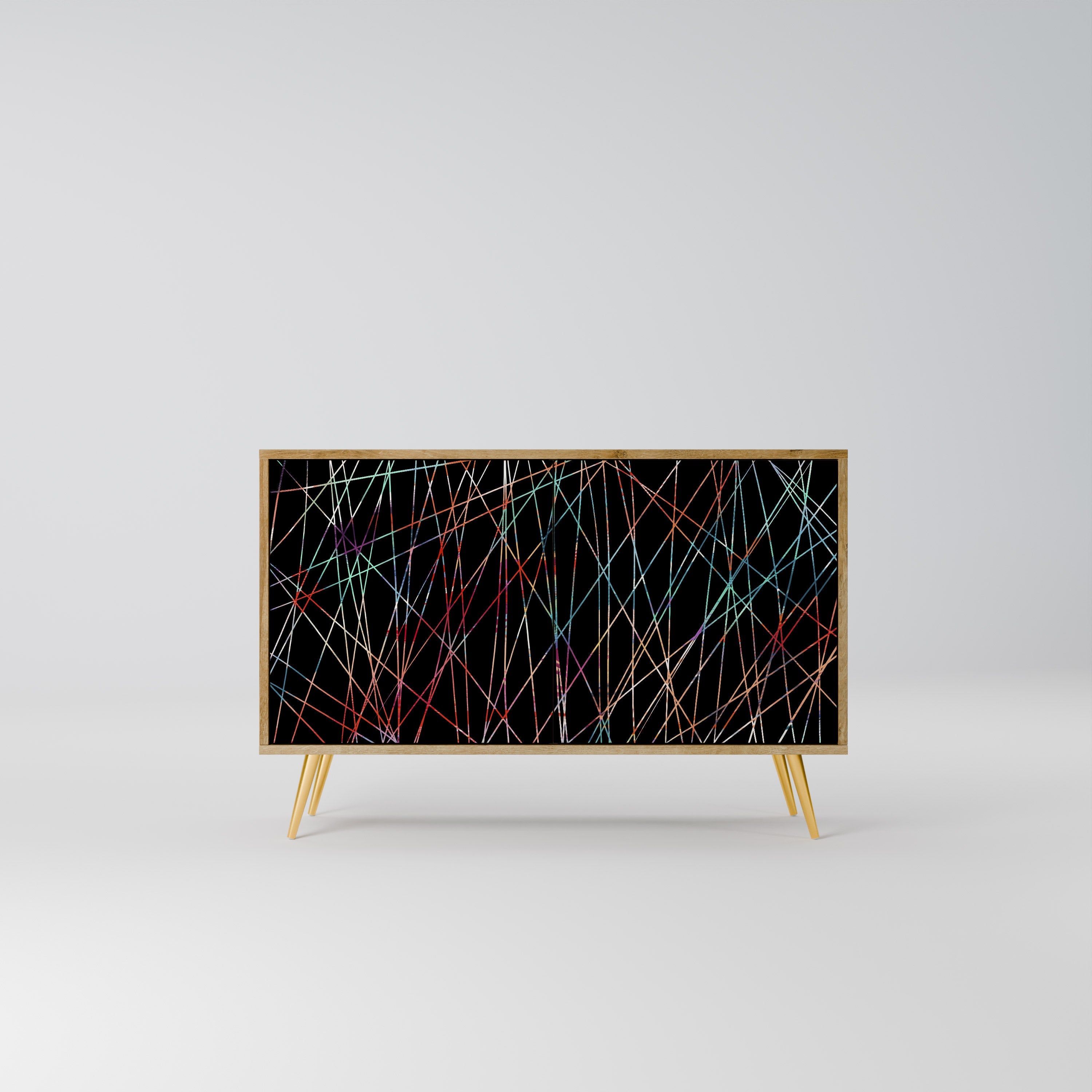 Buffet 2 portes LUMINOUS SNARE effet chêne