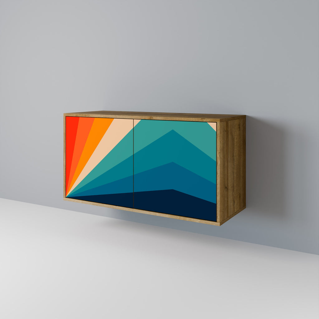 Buffet 2 portes PRISM CONCUSSION effet chêne