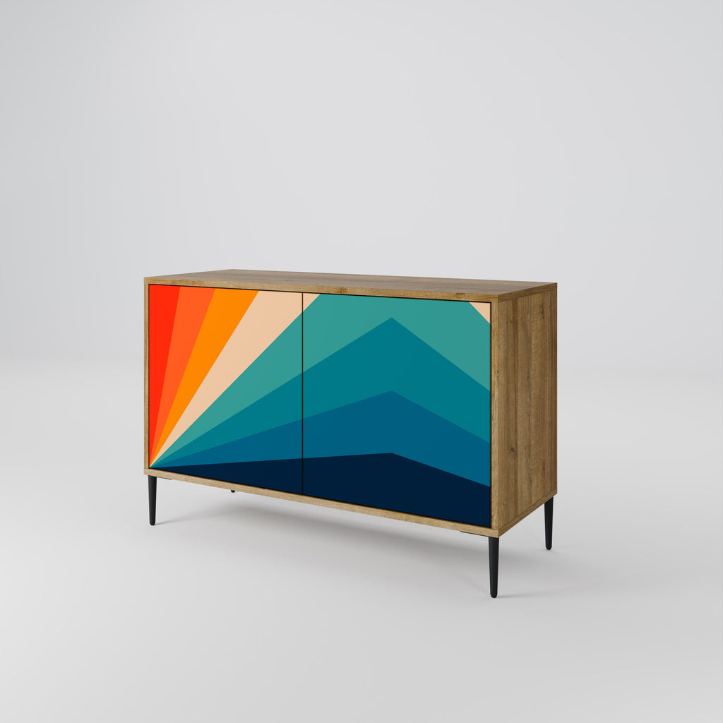 Buffet 2 portes PRISM CONCUSSION effet chêne