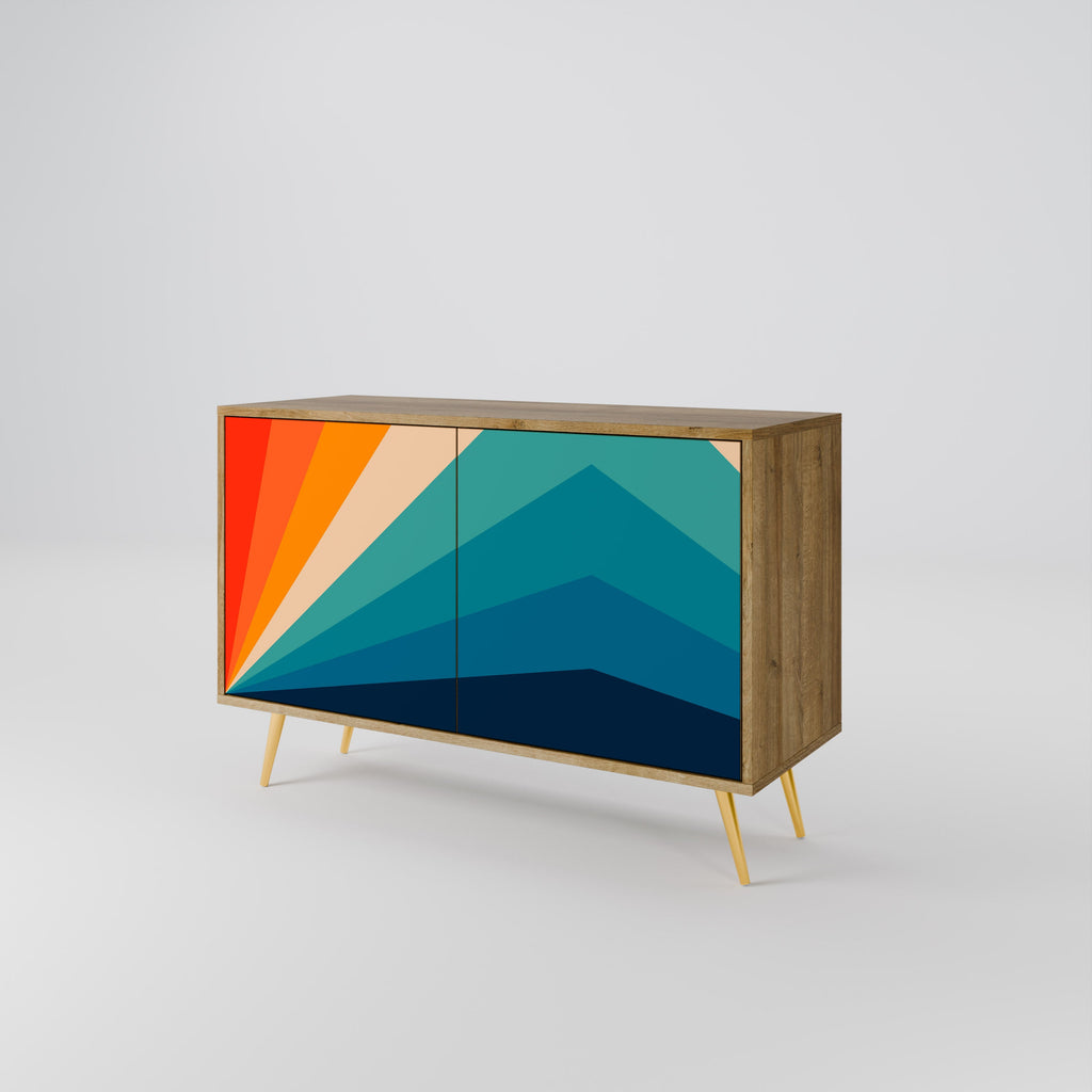 Buffet 2 portes PRISM CONCUSSION effet chêne