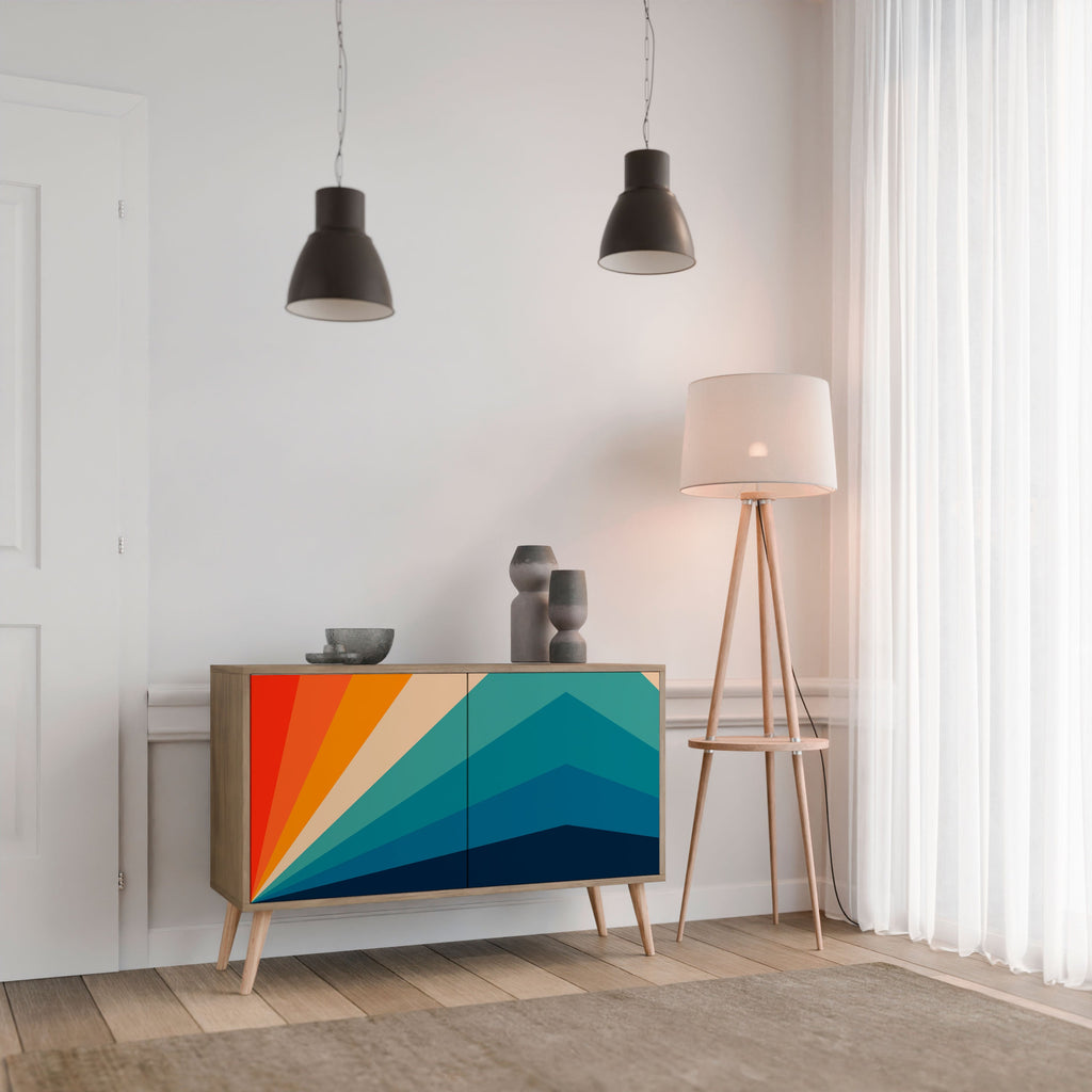 Buffet 2 portes PRISM CONCUSSION effet chêne