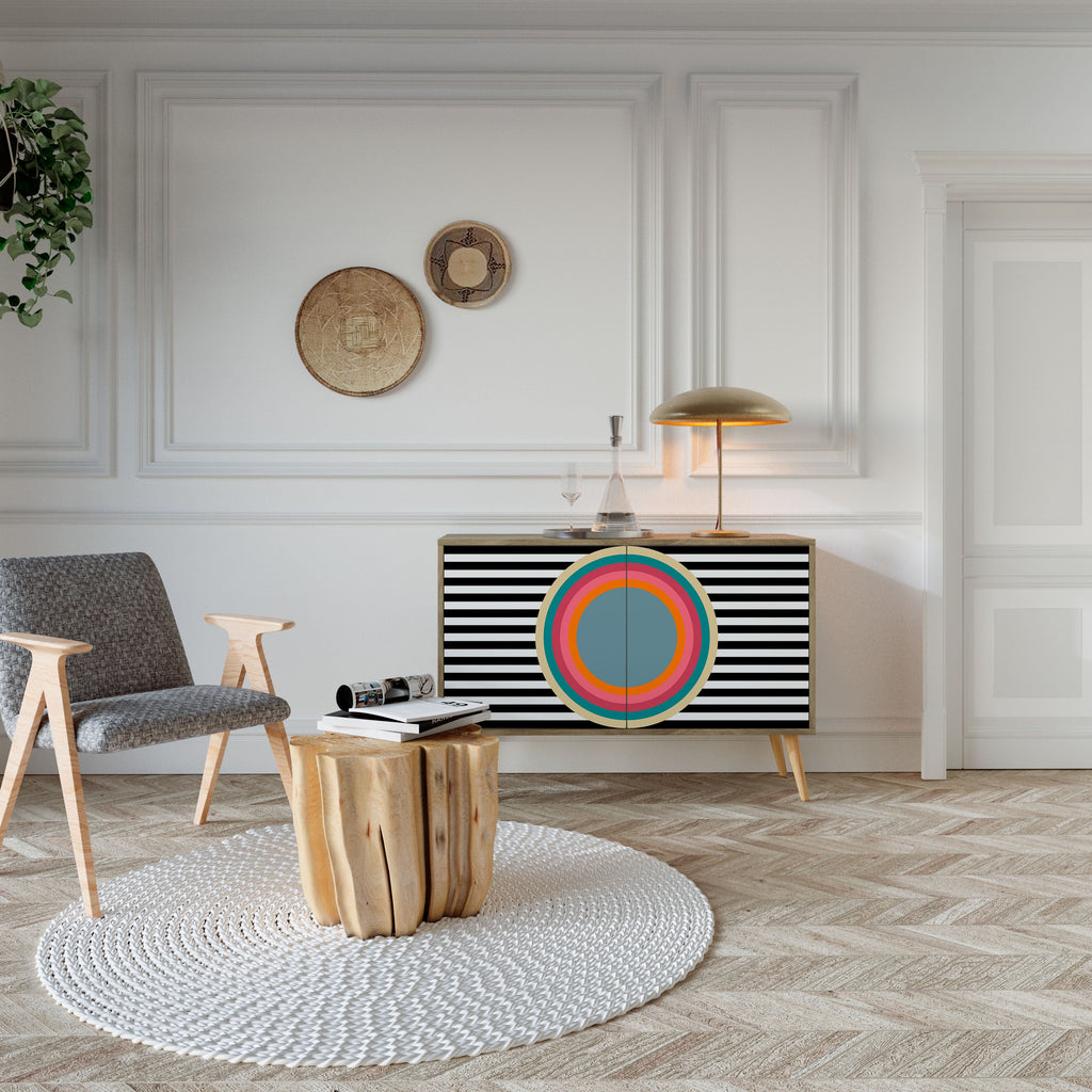 SPECTRA SHOWCASE 2-Door Sideboard in Oak Effect