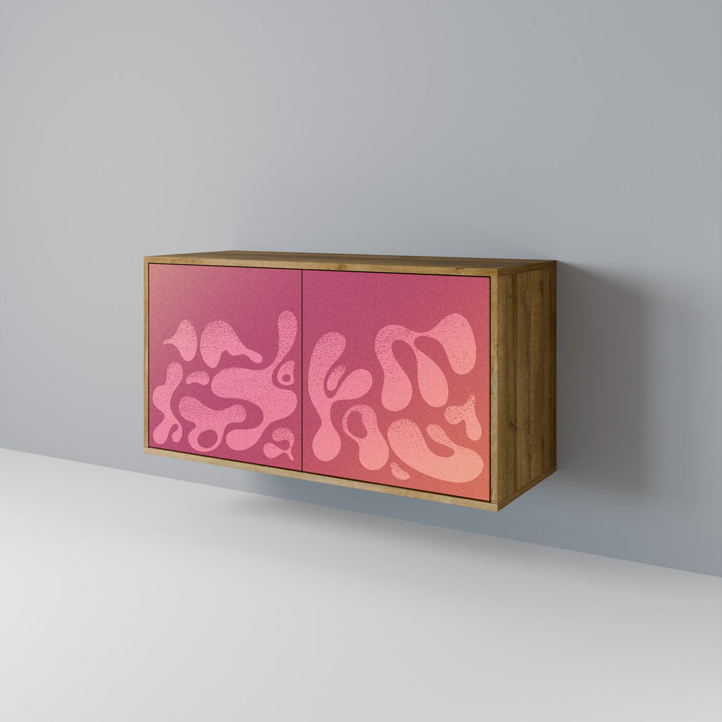 Buffet 2 portes IRREGULAR PINK effet chêne
