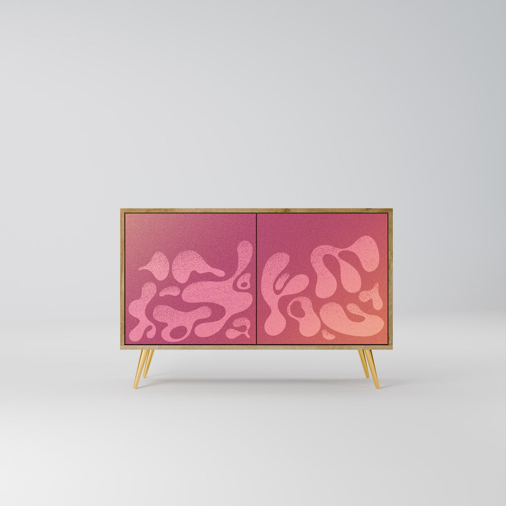Buffet 2 portes IRREGULAR PINK effet chêne