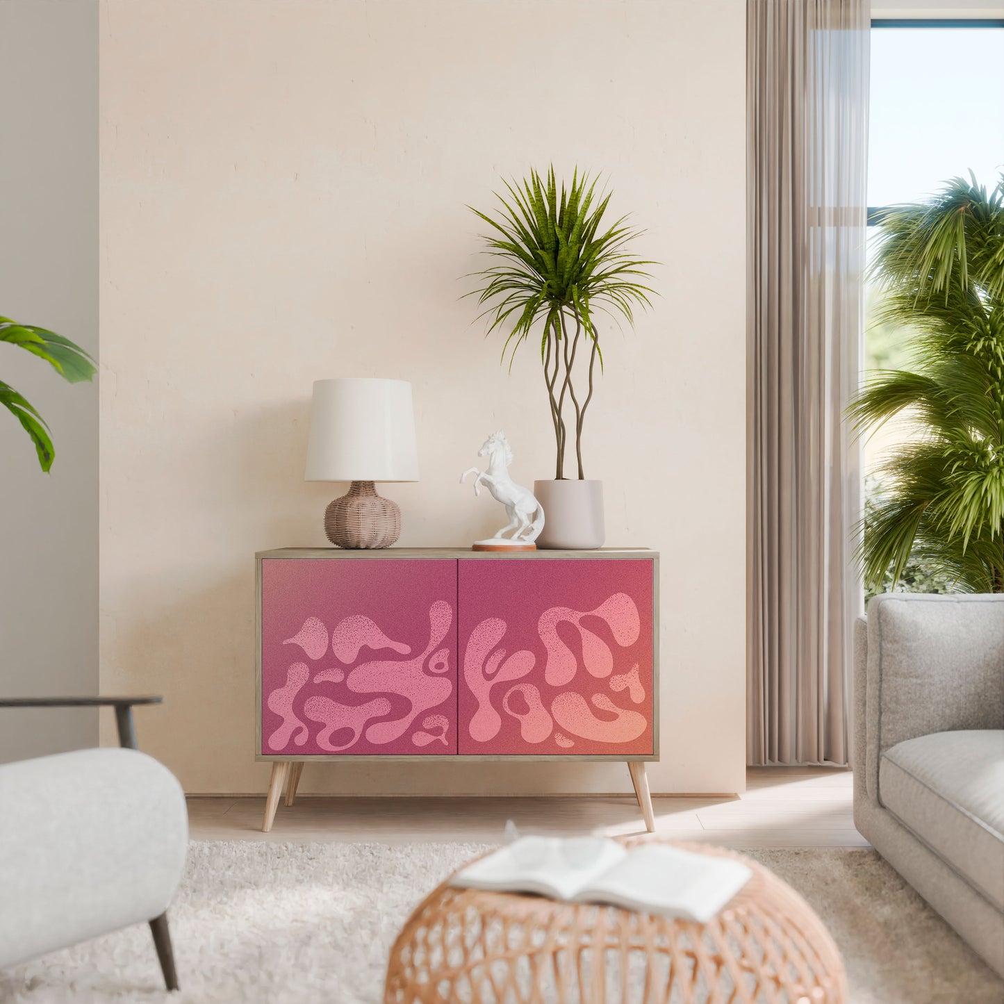 IRREGULAR PINK 2-Door Sideboard