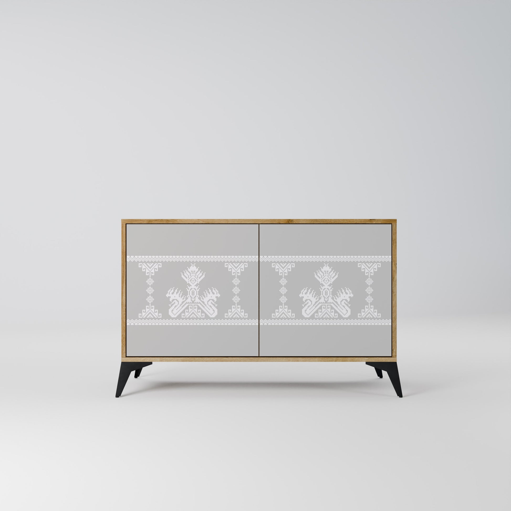 Buffet 2 portes THAI GRAY effet chêne