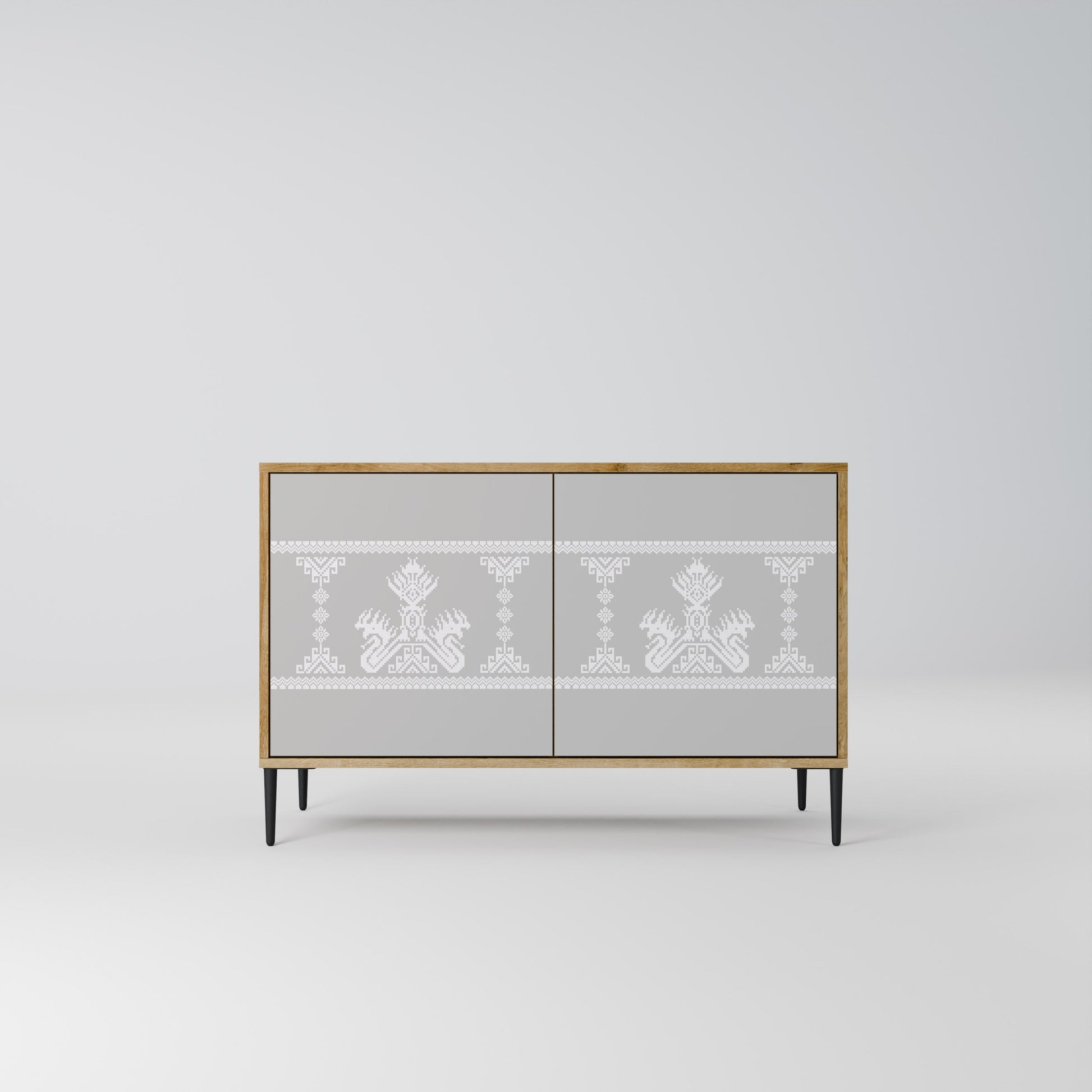 Buffet 2 portes THAI GRAY effet chêne
