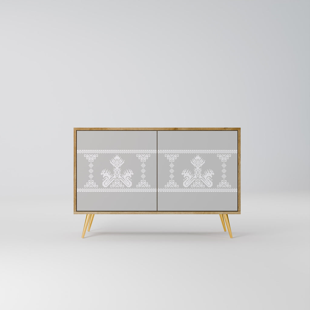 Buffet 2 portes THAI GRAY effet chêne
