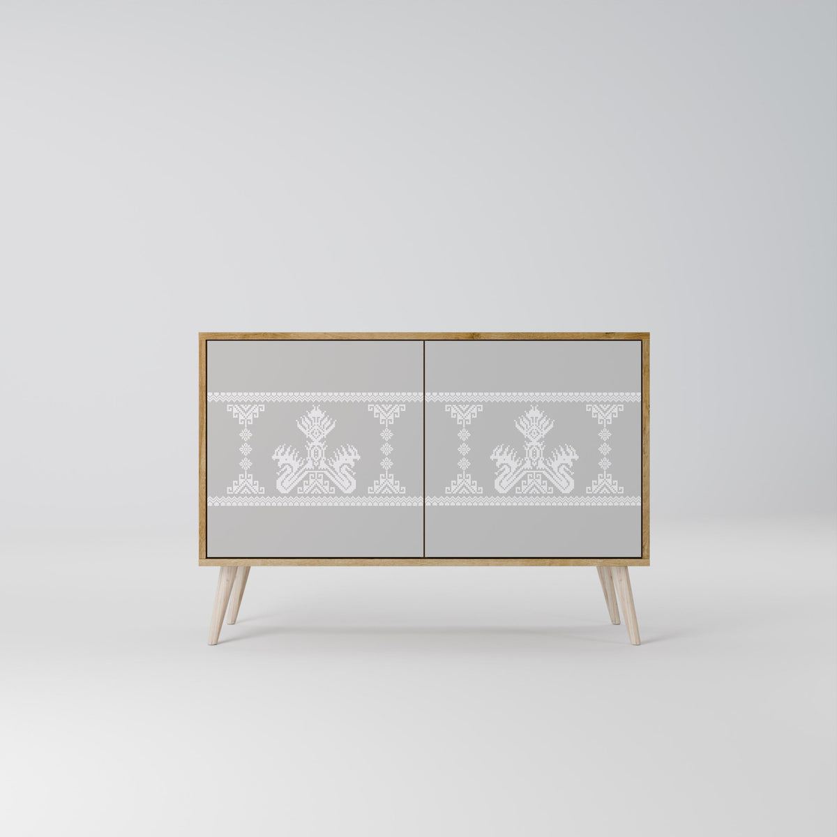 Buffet 2 portes THAI GRAY effet chêne