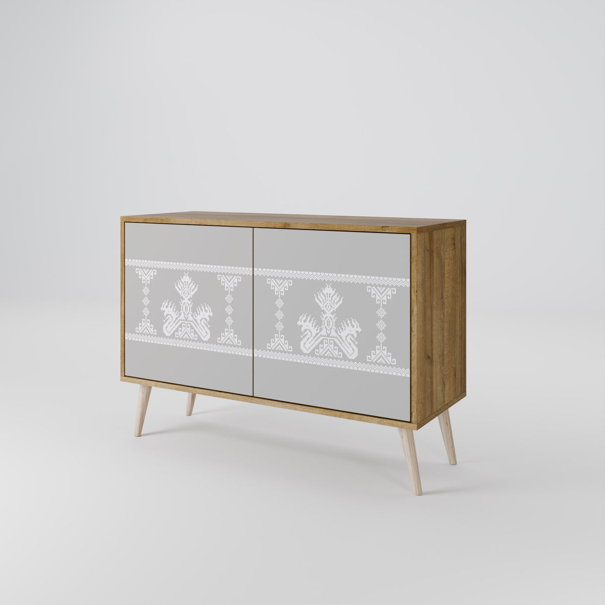 Buffet 2 portes THAI GRAY effet chêne