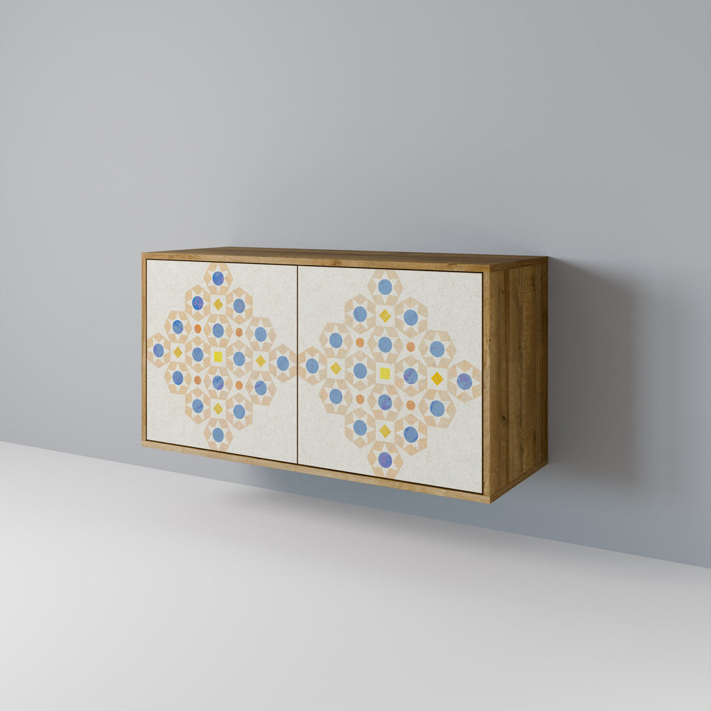 PATTERNED PRISM 2-Door Sideboard in Oak Effect