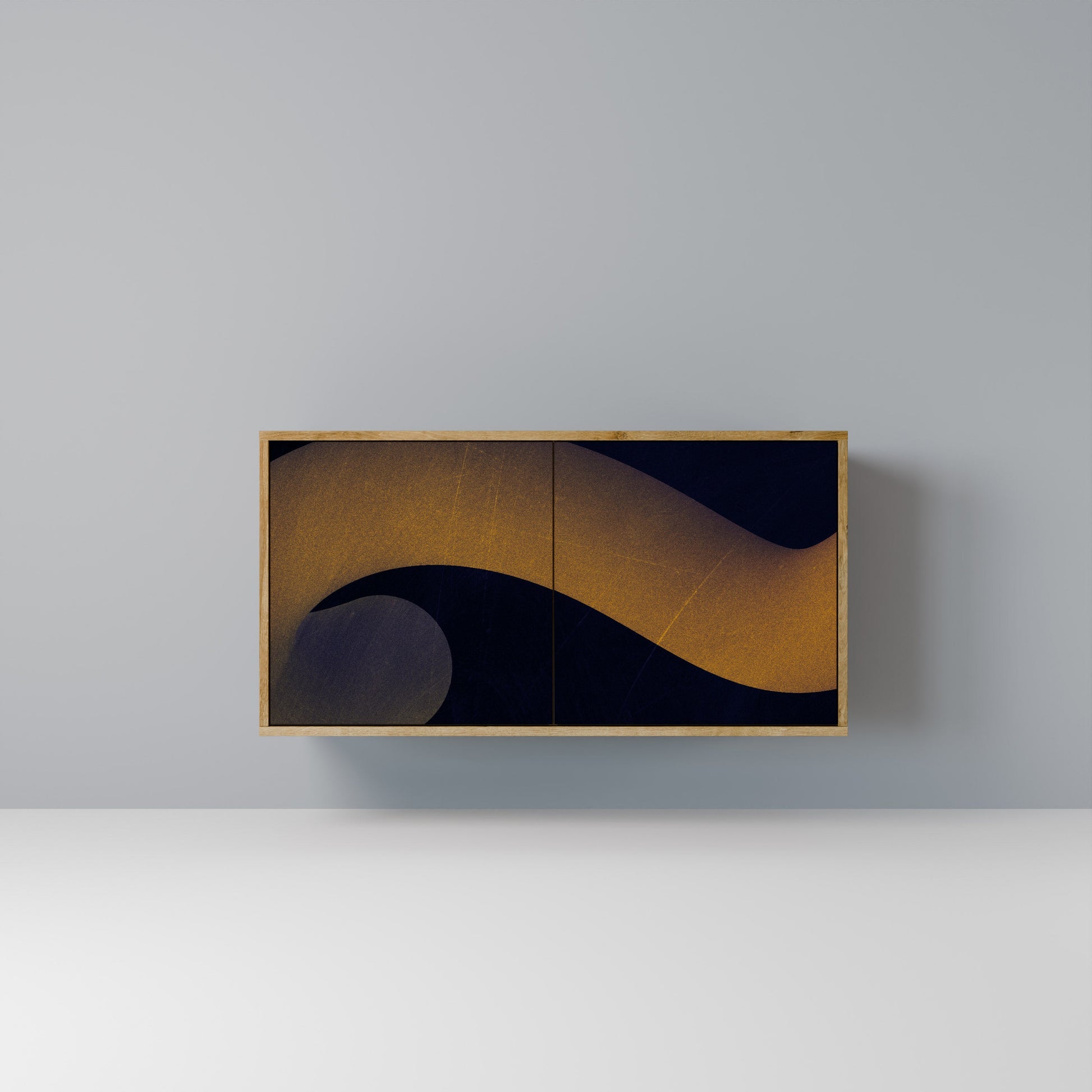 HOLLOW TIME 2-Door Sideboard in Oak Effect