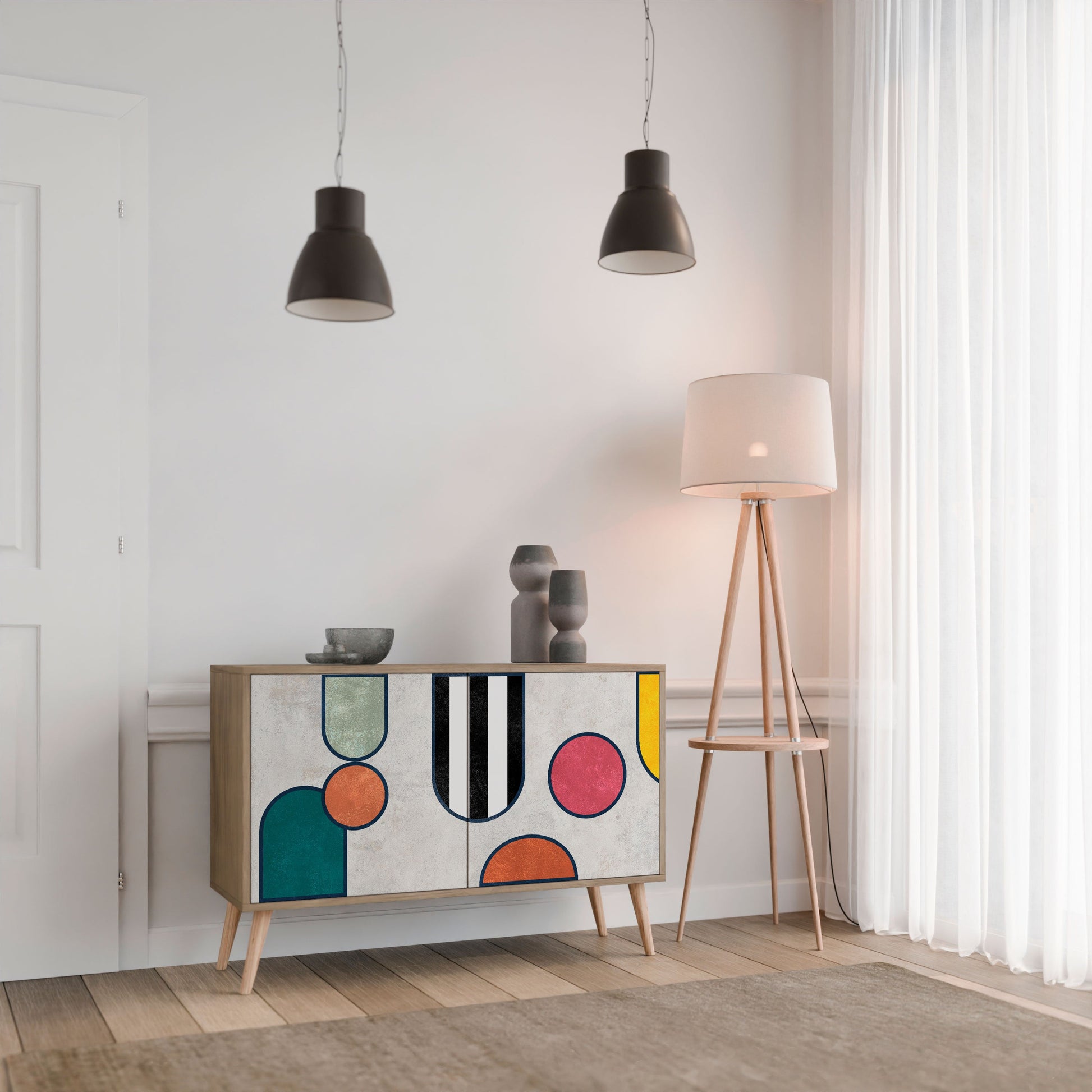 COOL STORY 2-Door Sideboard in Oak Effect