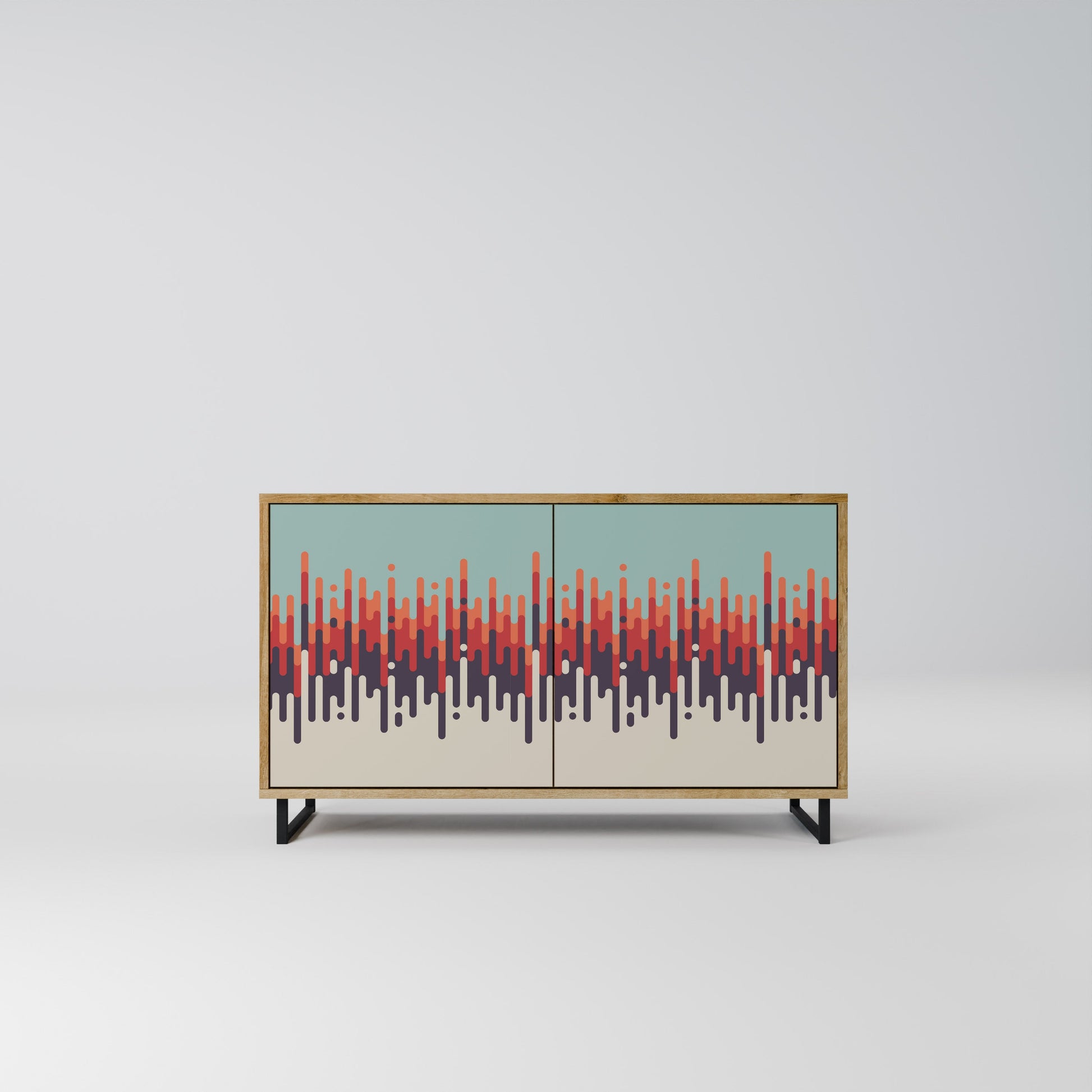CHROMA CONTOURS 2-Door Sideboard in Oak Effect