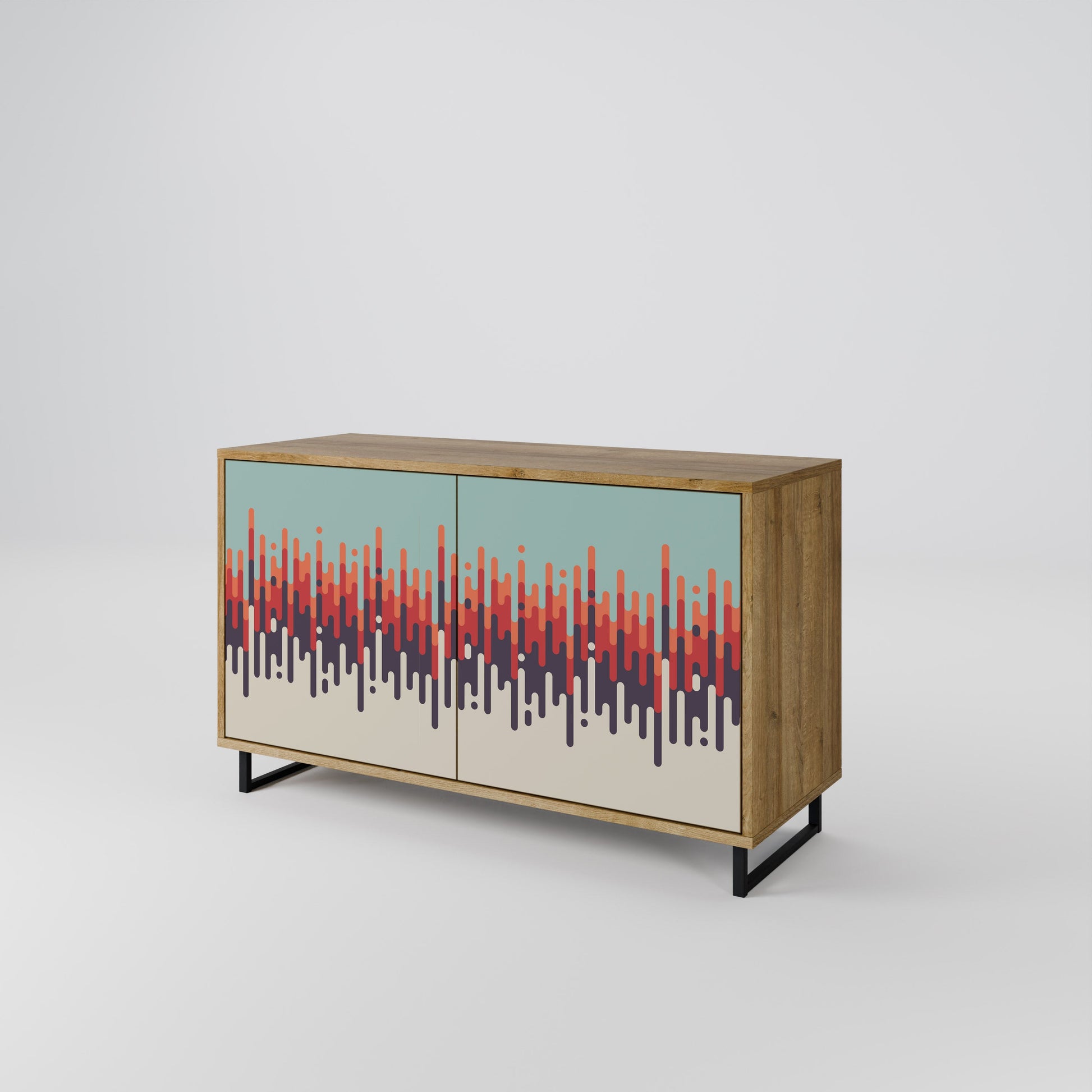 CHROMA CONTOURS 2-Door Sideboard in Oak Effect