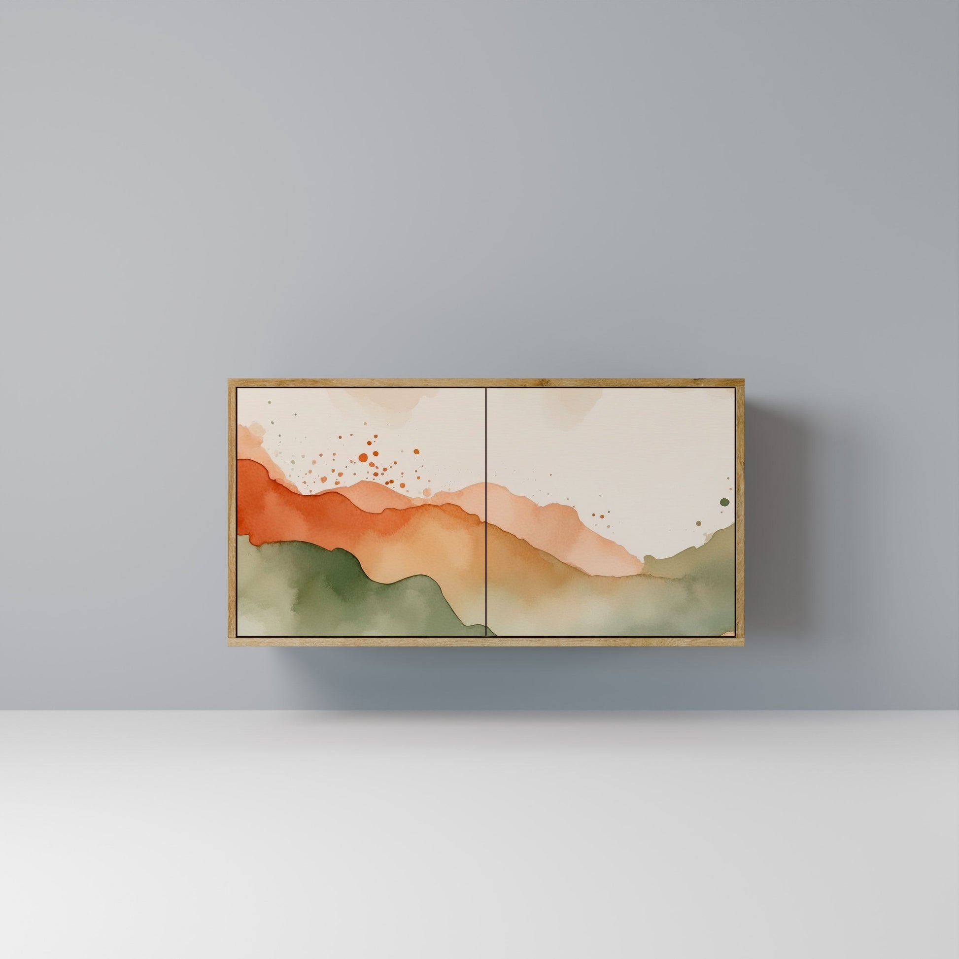 WATERCOLOUR PEAKS 2-Door Sideboard in Oak Effect