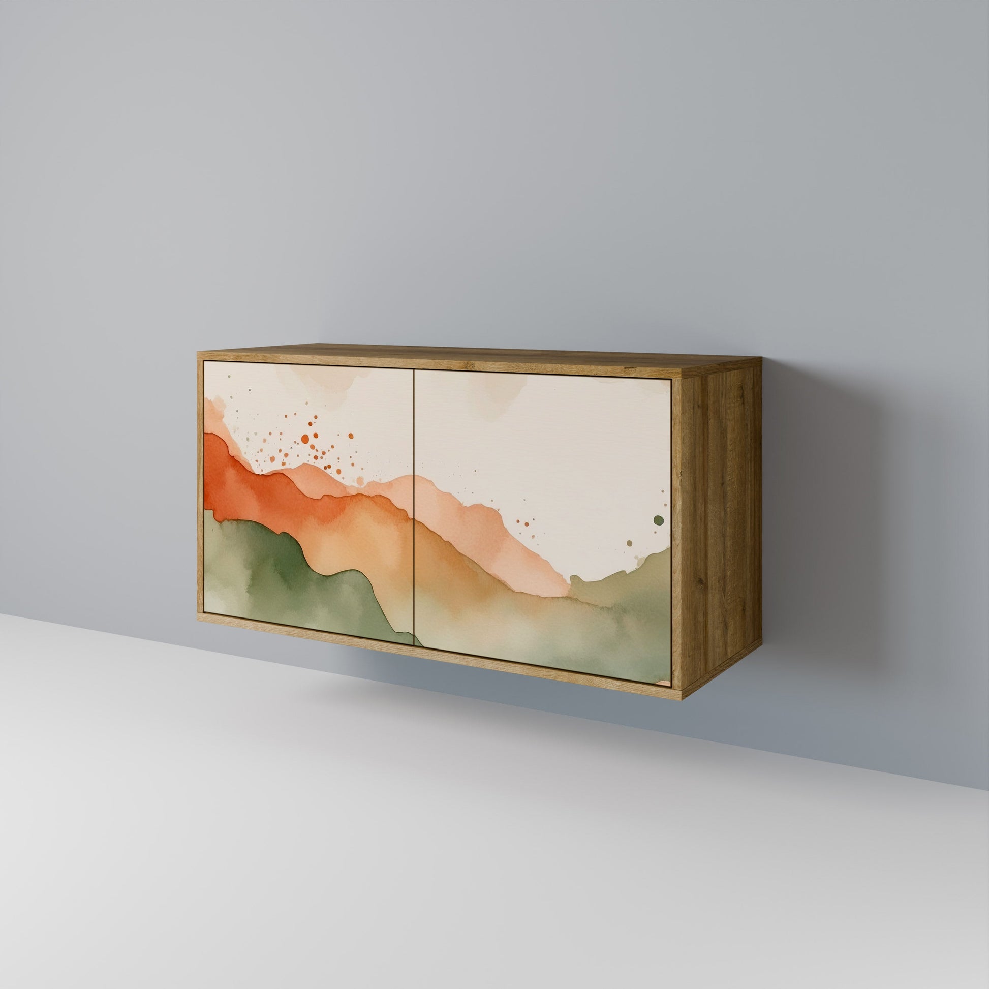 WATERCOLOUR PEAKS 2-Door Sideboard in Oak Effect
