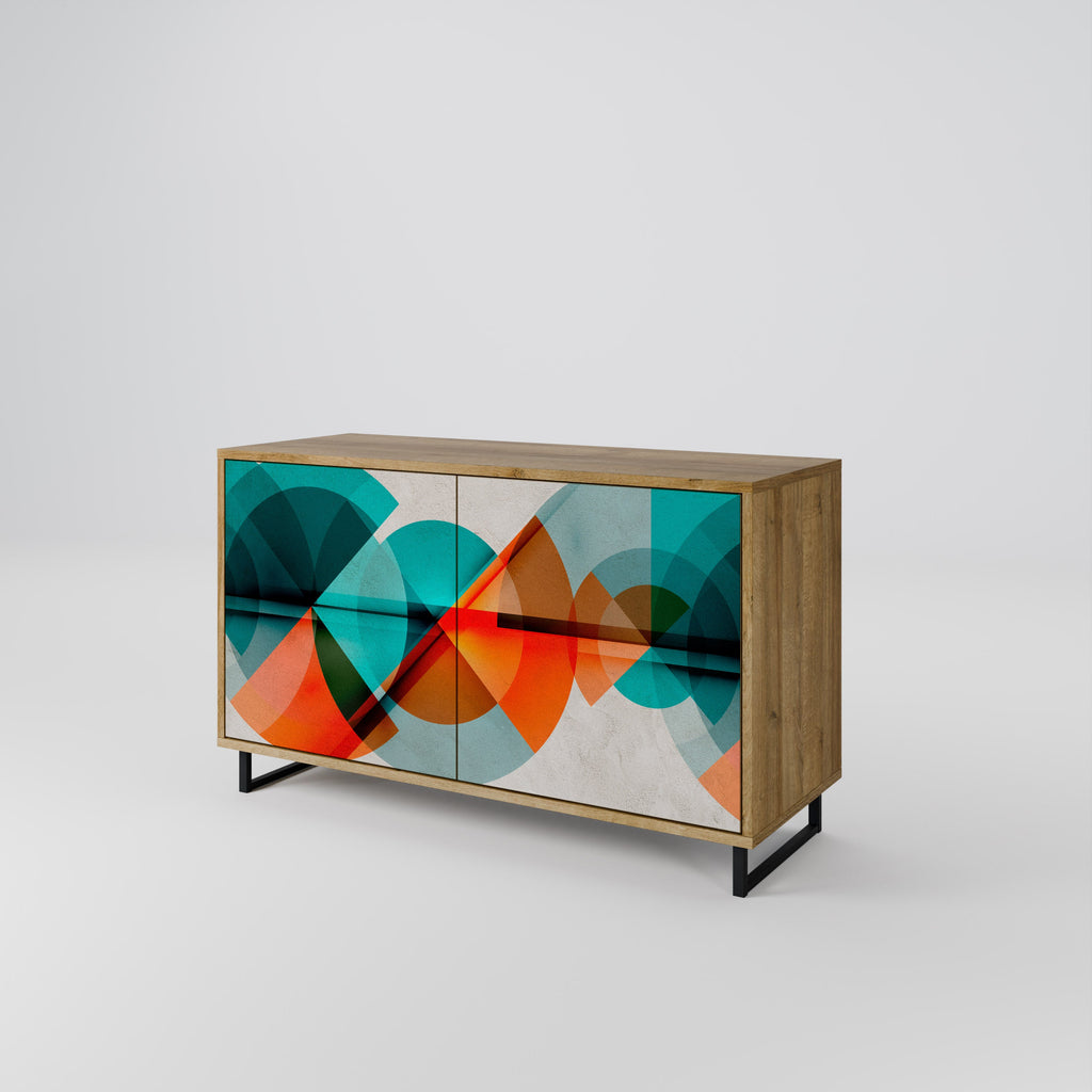 CIRCULAR RHAPSODY 2-Door Sideboard in Oak Effect