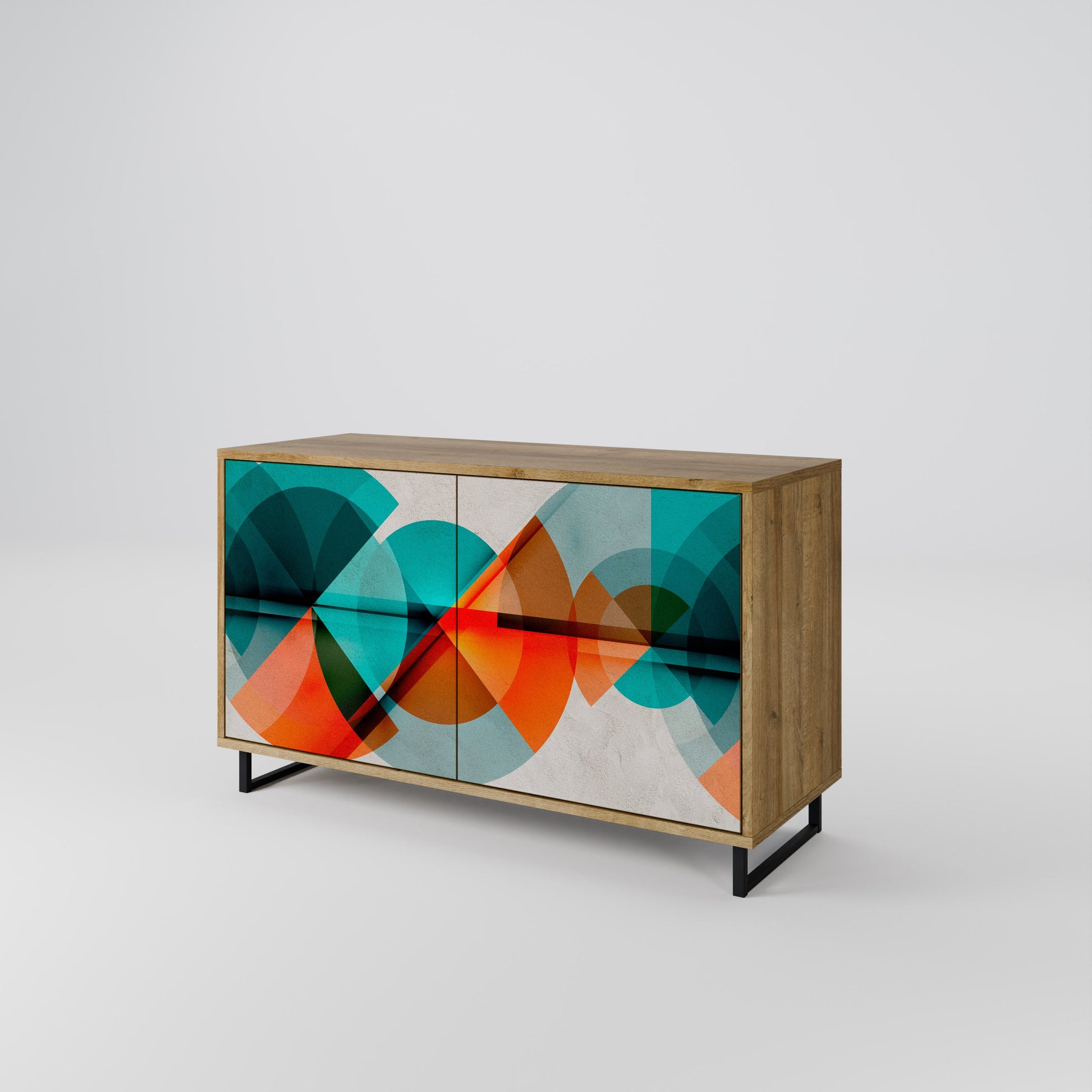 CIRCULAR RHAPSODY 2-Door Sideboard in Oak Effect