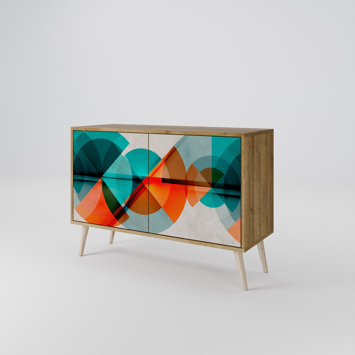 CIRCULAR RHAPSODY 2-Door Sideboard in Oak Effect