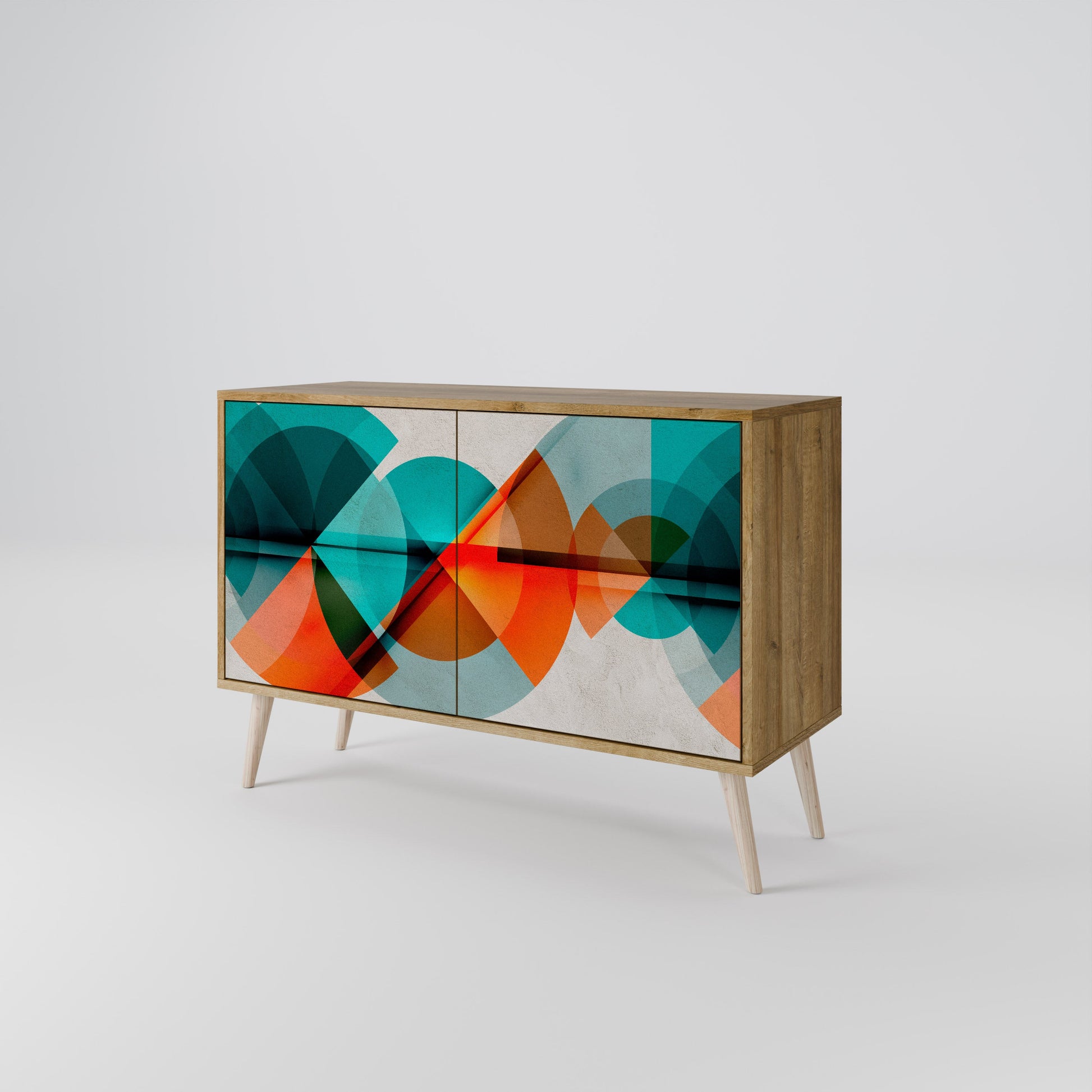 CIRCULAR RHAPSODY 2-Door Sideboard in Oak Effect