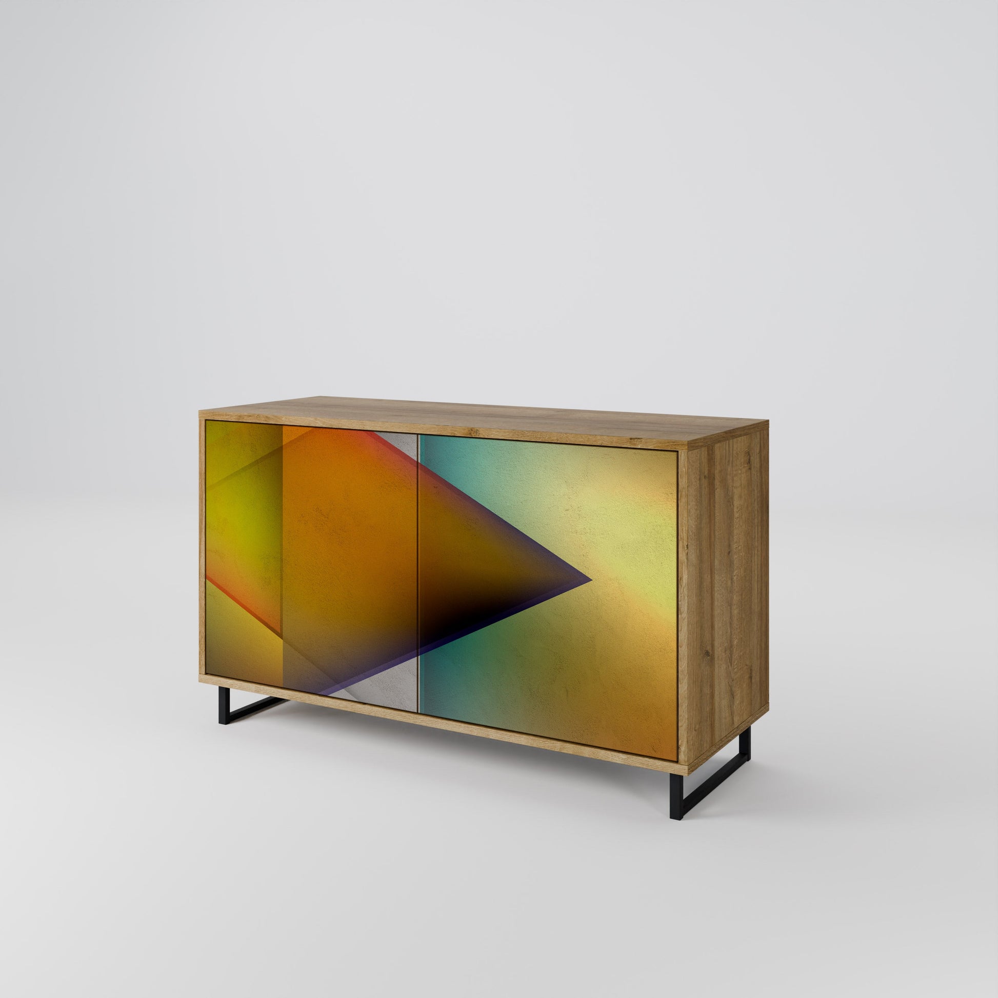 PIERCING SHARPNESS 2-Door Sideboard in Oak Effect