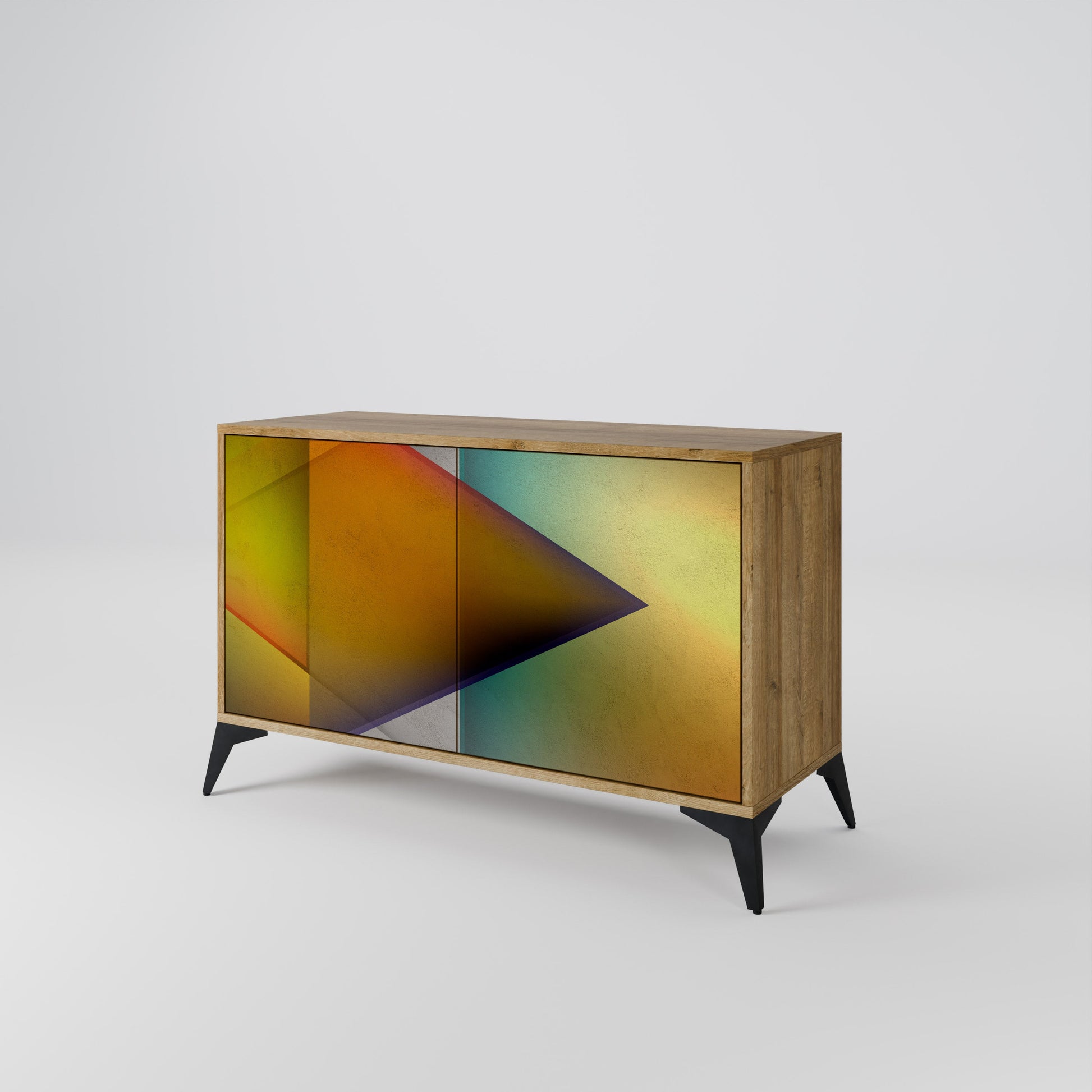 PIERCING SHARPNESS 2-Door Sideboard in Oak Effect