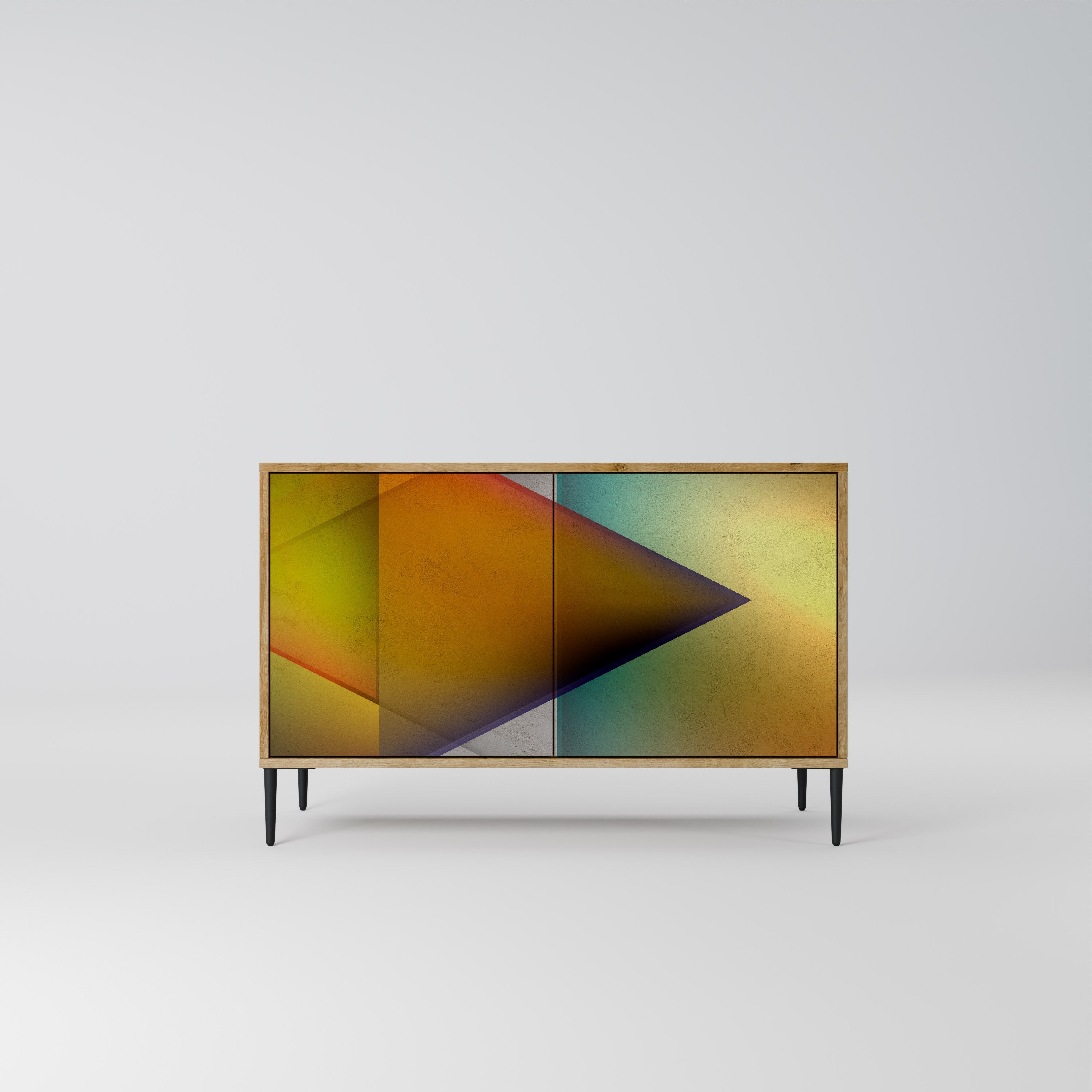 Buffet 2 portes PIERCING SHARPNESS effet chêne