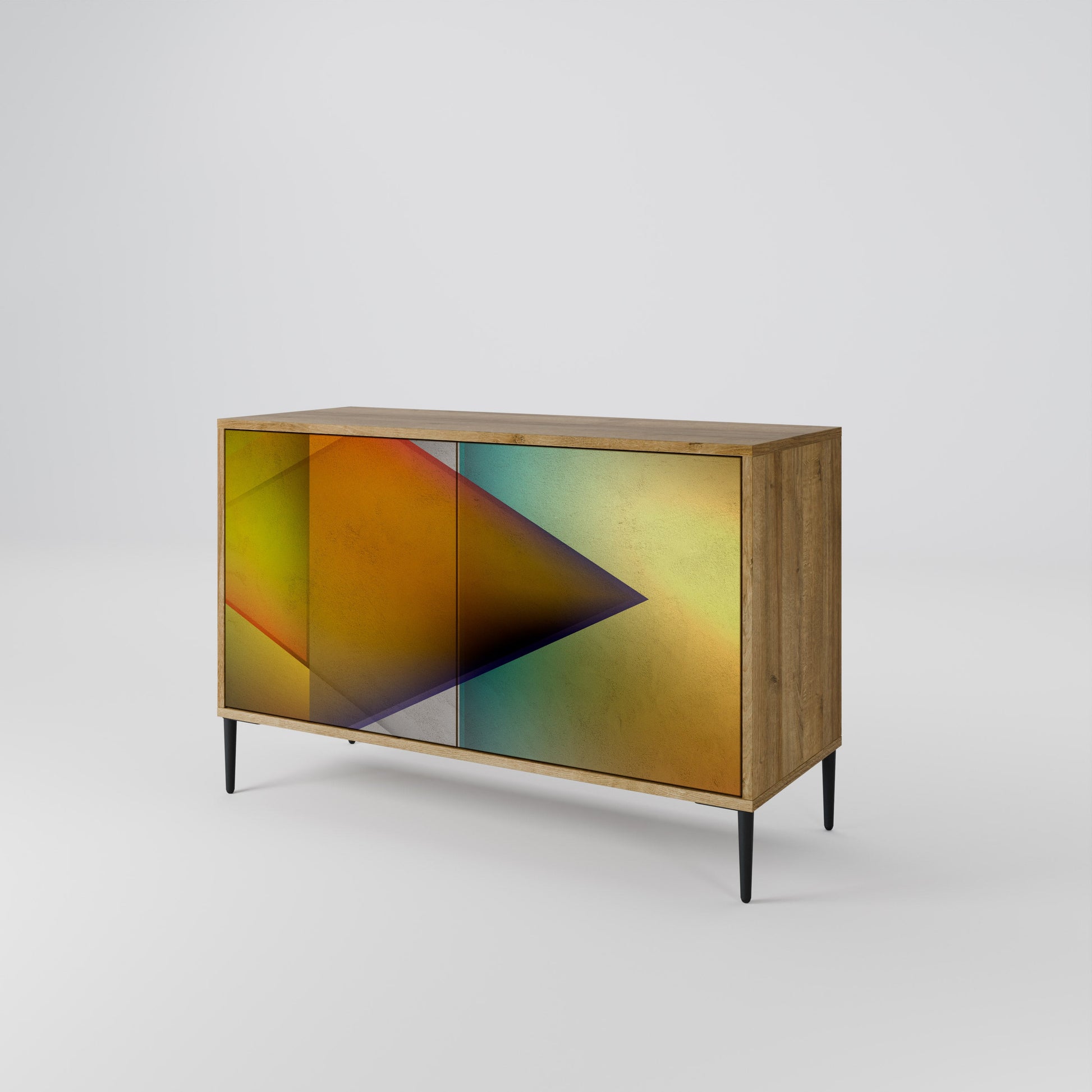 PIERCING SHARPNESS 2-Door Sideboard in Oak Effect
