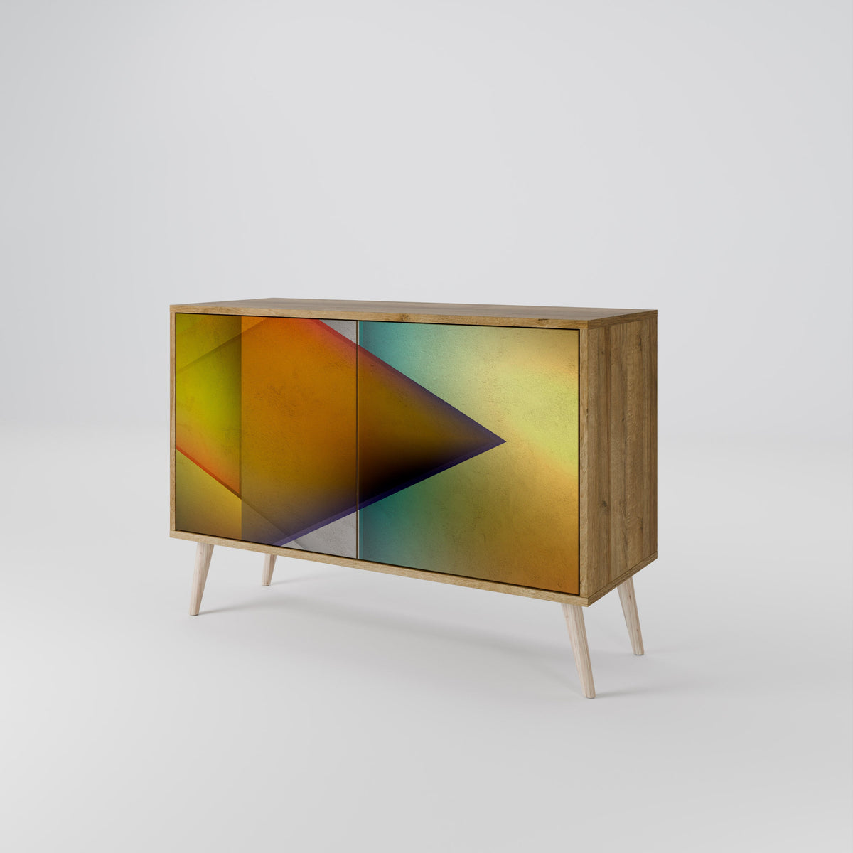 PIERCING SHARPNESS 2-Door Sideboard in Oak Effect